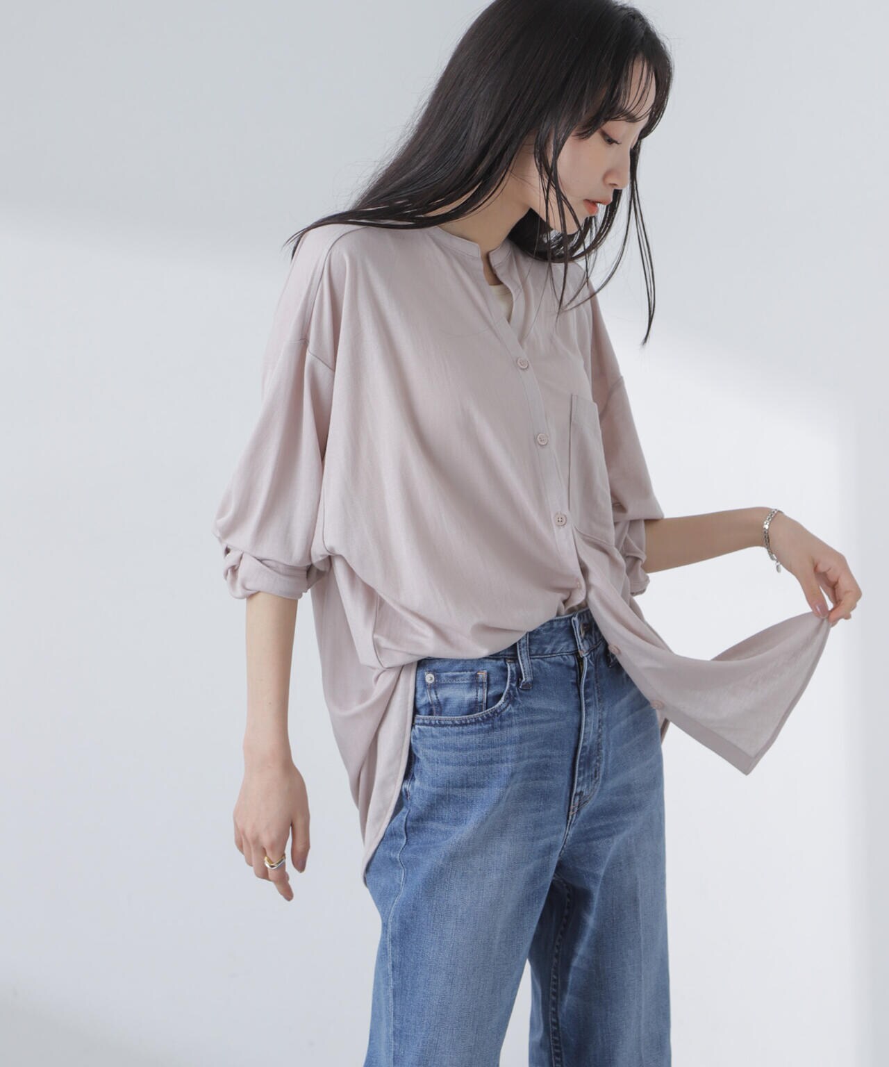 シアーカットワイドシャツ 6734123314