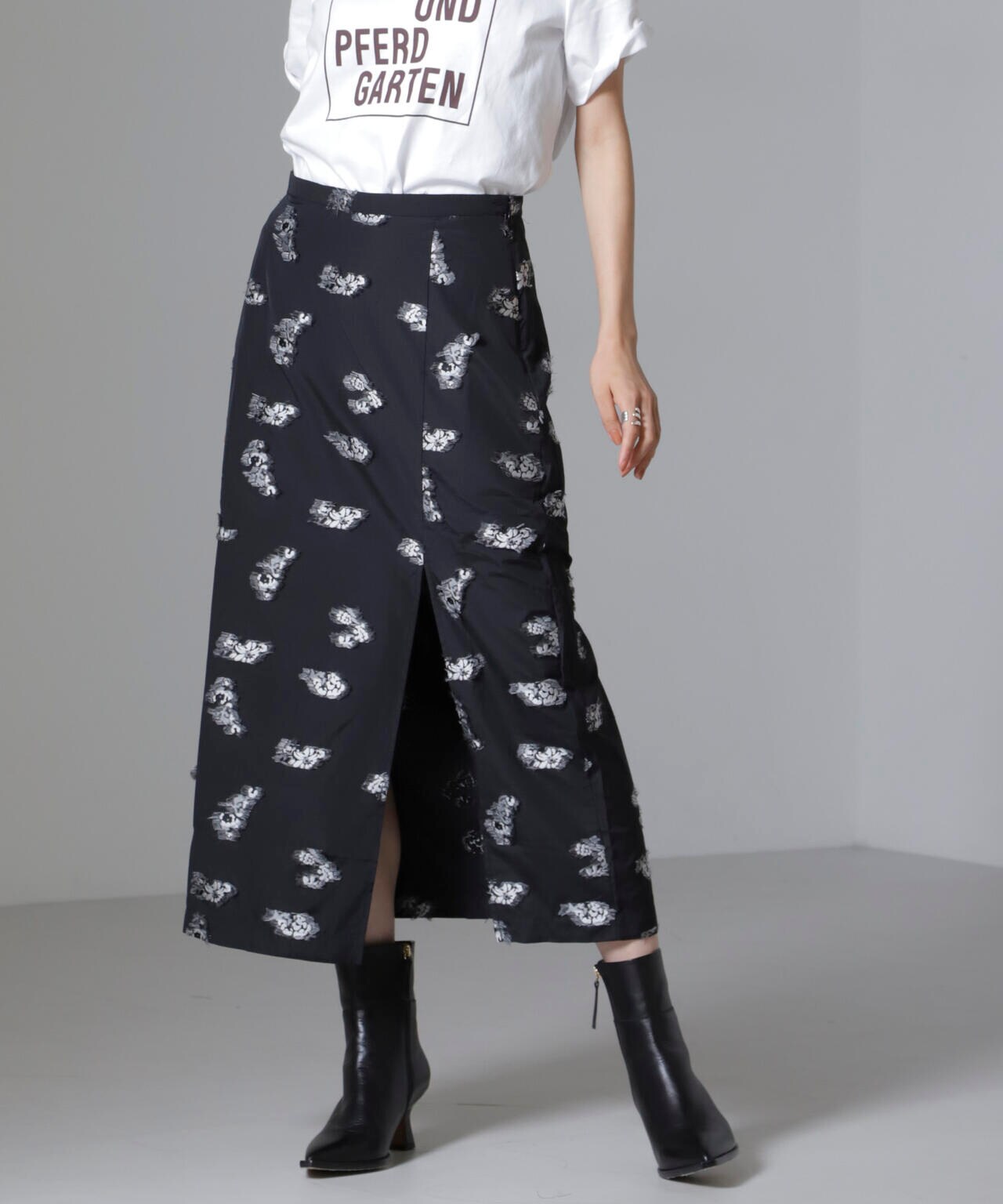 Baum und Pferdgarten/Flower Jacquard スカート(セットアップ可) 6714230013