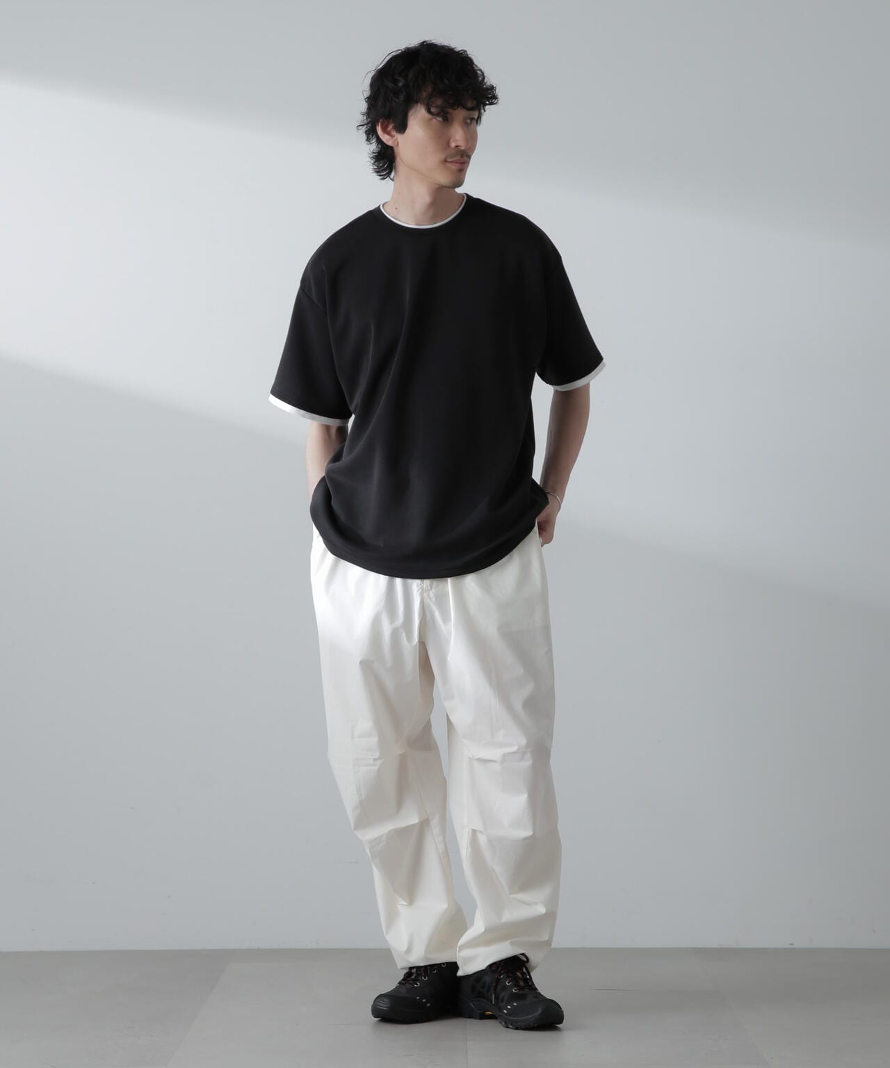 バックステッチリラックスダンボールTシャツ 半袖 6724124240
