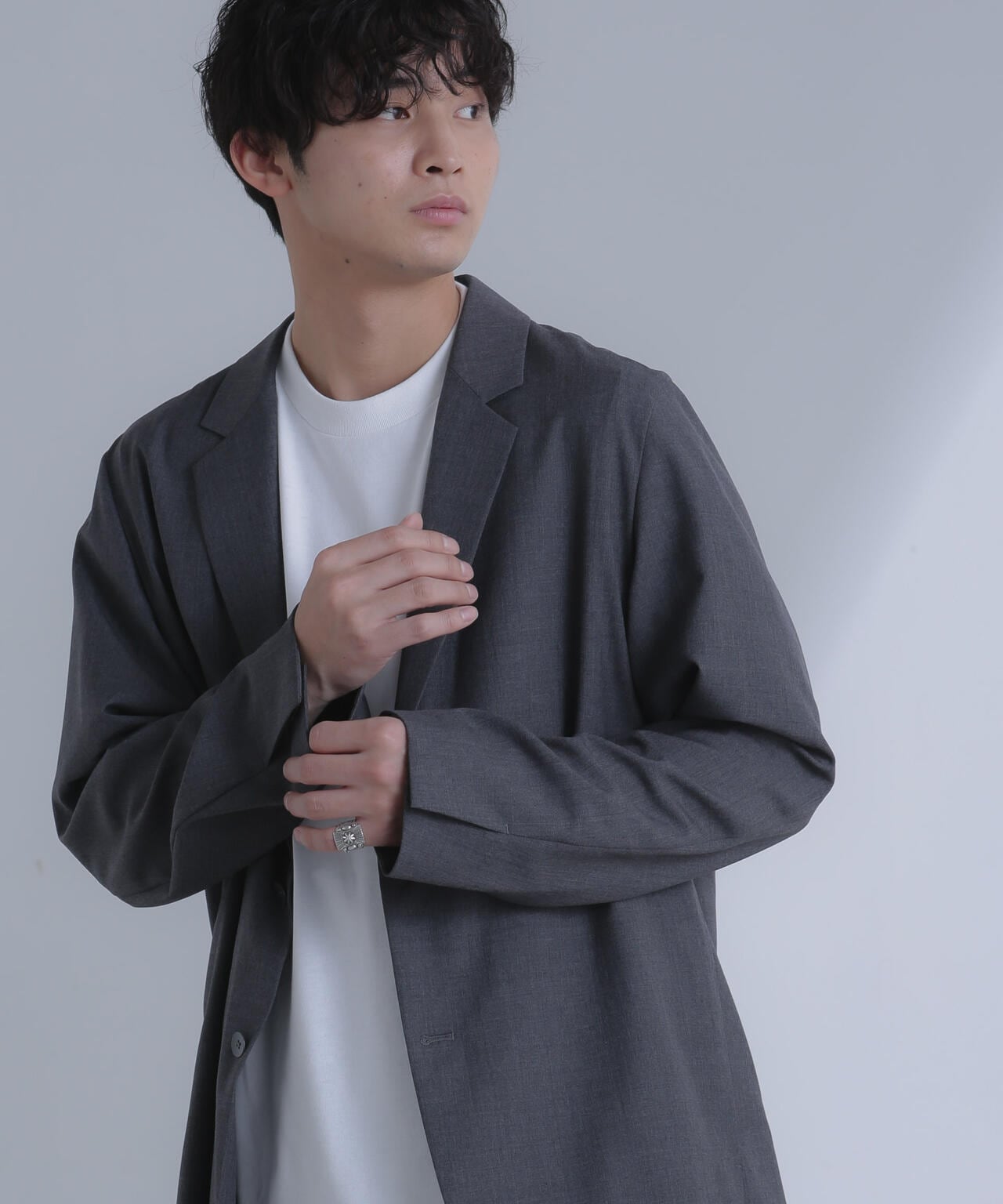 ATON/WOOL TROPICAL TAILORED JACKET 6704116021