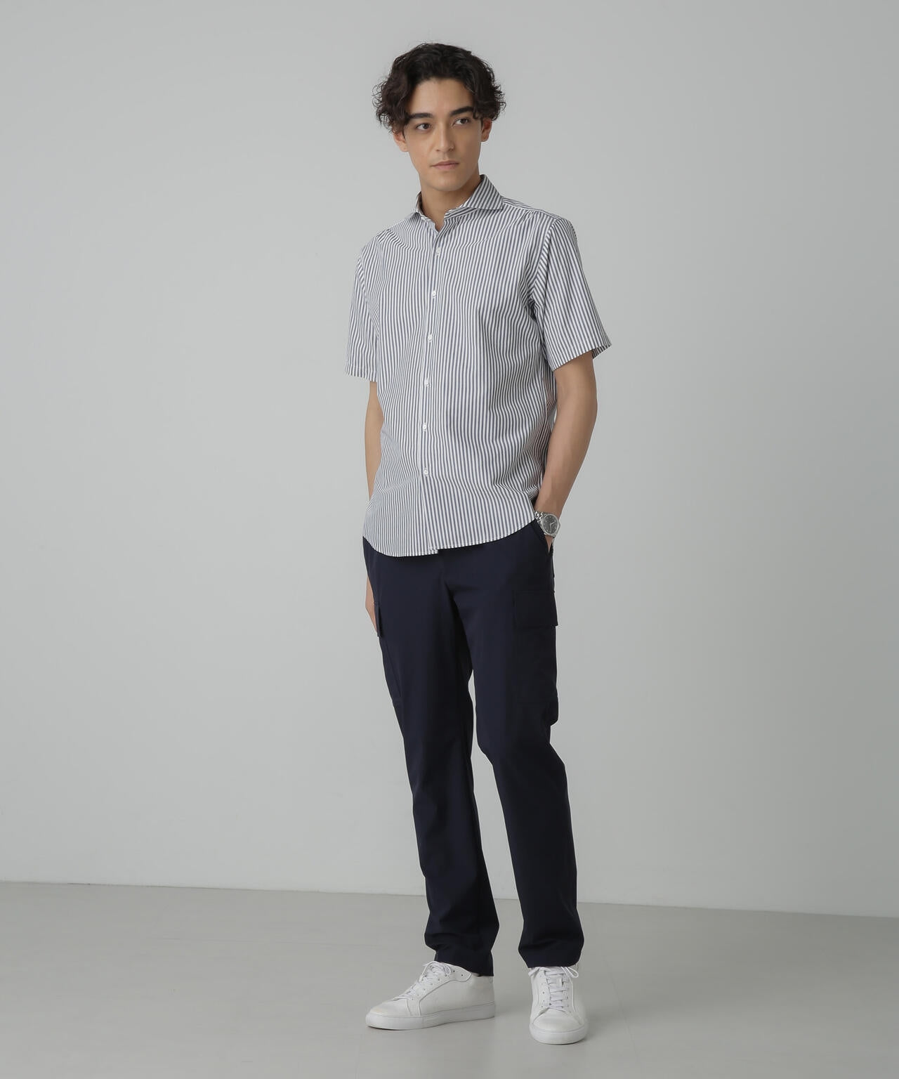 「N trousers」スリムストレッチ カーゴパンツ 6684127237