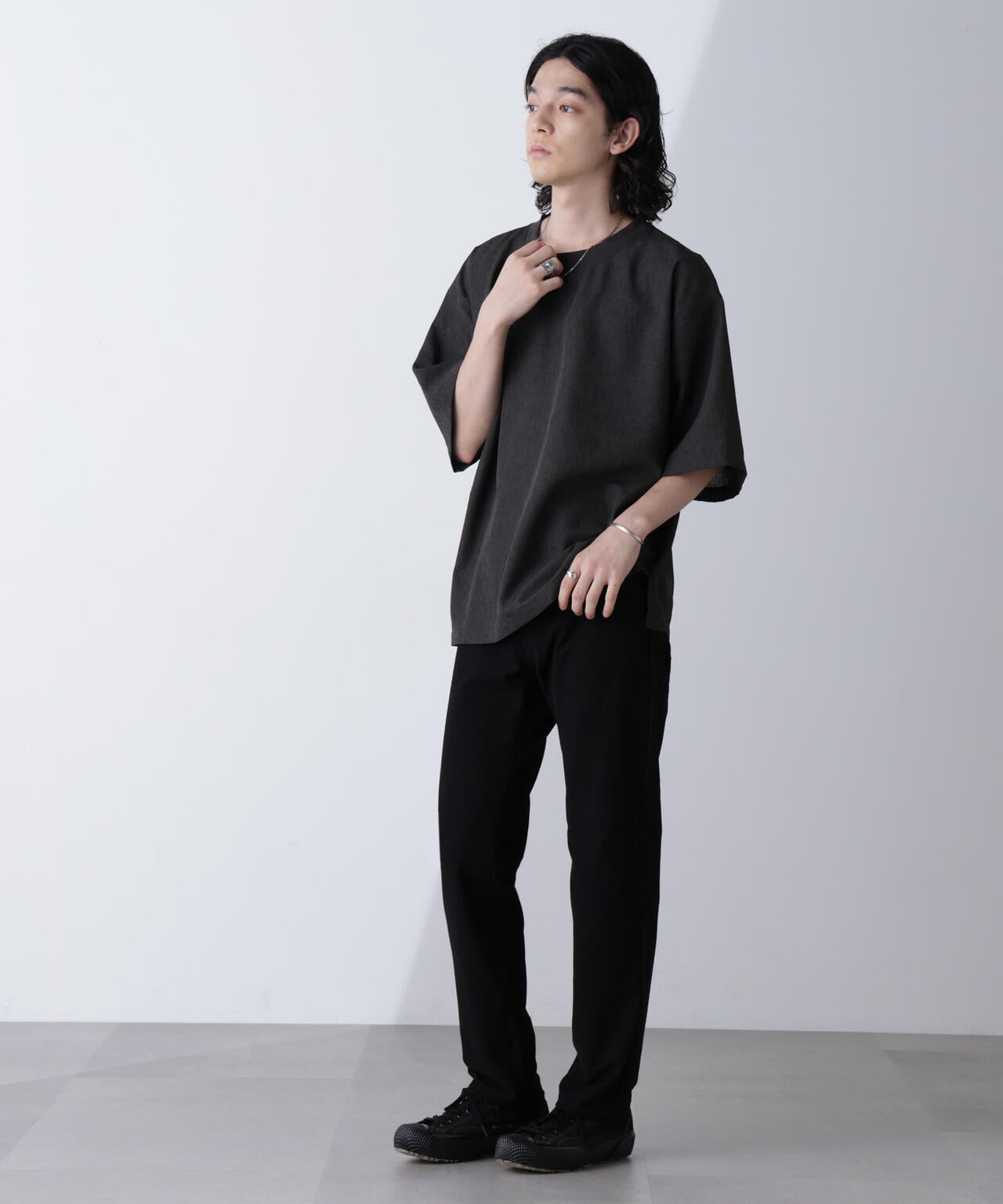テックリネン布帛Tシャツ 半袖(セットアップ可) 6724224230
