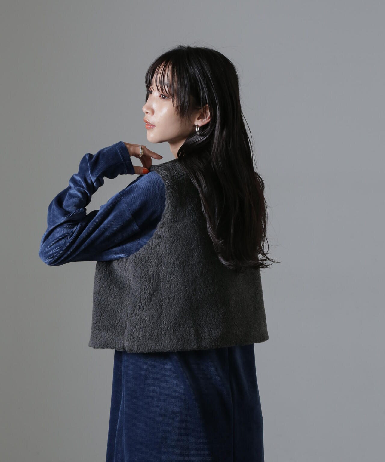 ライトボアクロップドジレ 6734216310