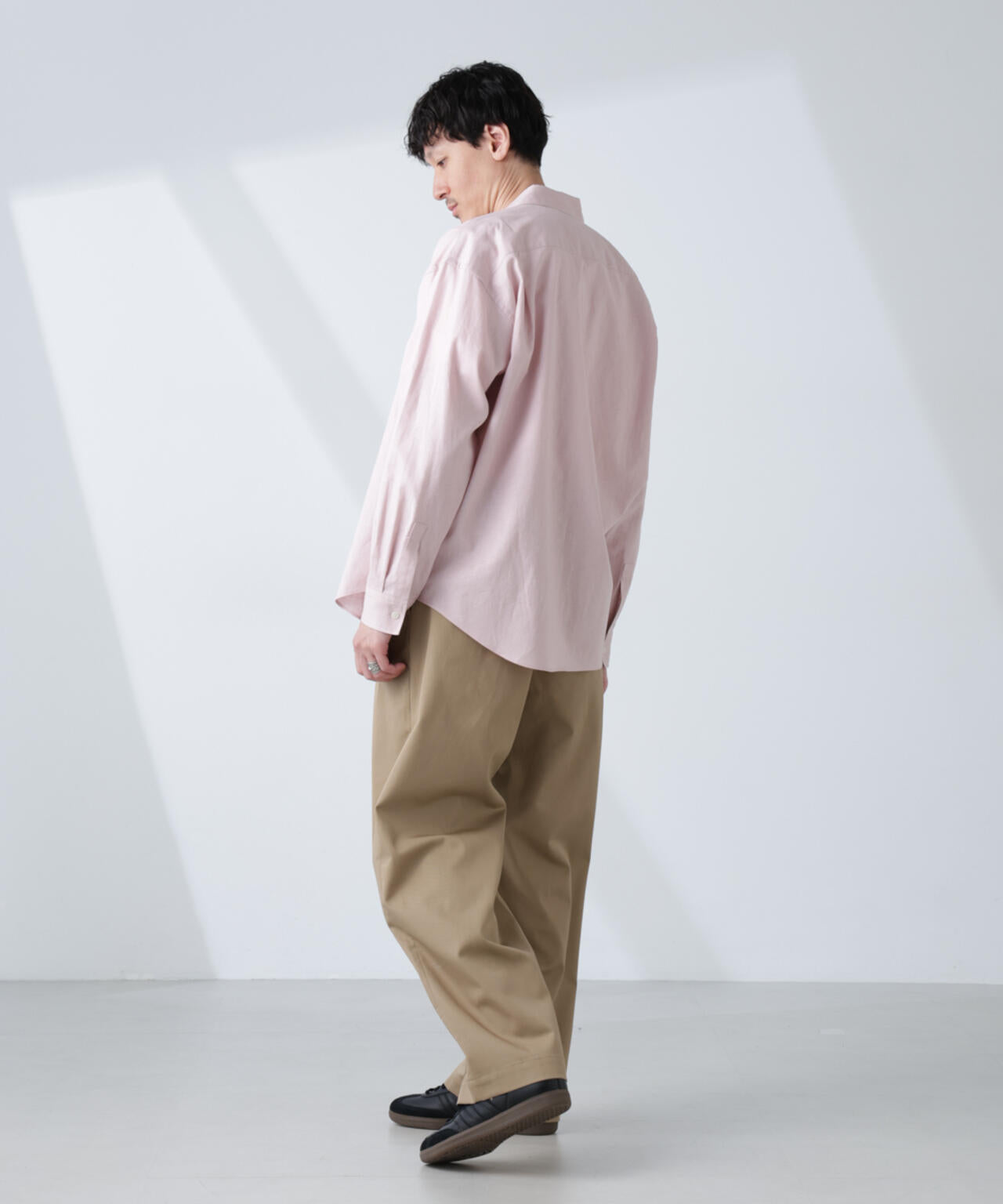 「BELGIUM LINEN FABRICS」リネンコットンレギュラーシャツ 6685120218