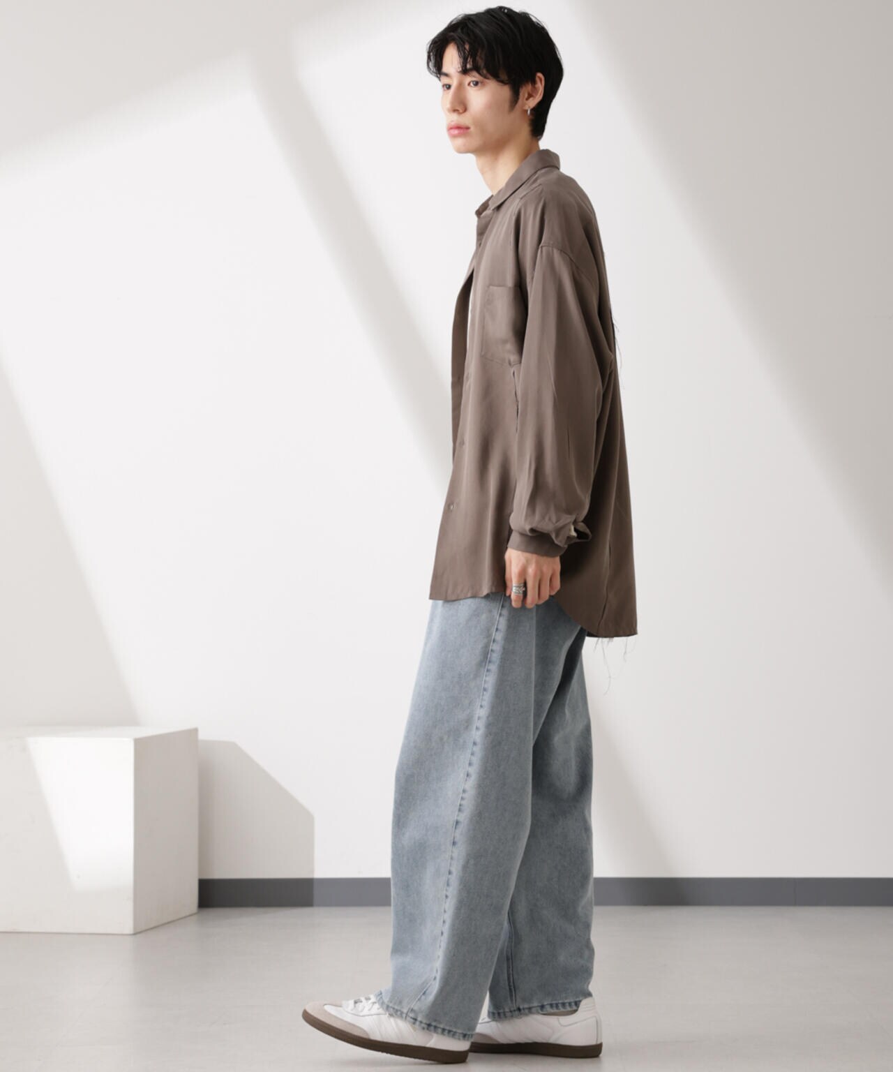カットオフワイドドレープシャツ 長袖 6725120211