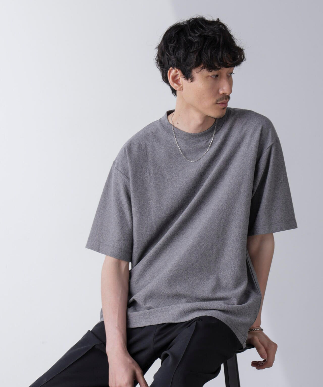 カットジョーゼットクルーネックTシャツ 6684224211