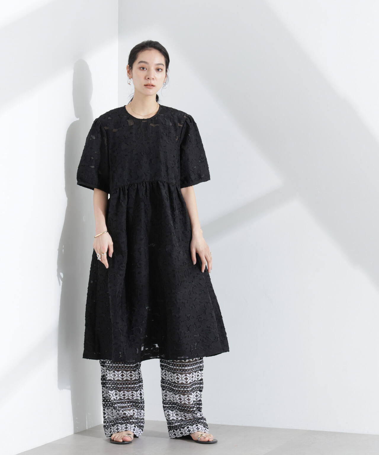 BAUM UND PFERDGARTEN/Flower Jacquard ワンピース 6715119047