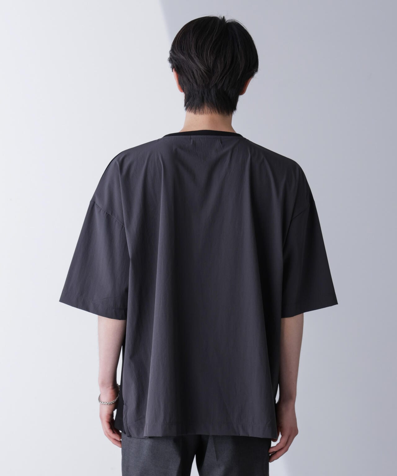 WEB限定/袖切り替えビッグTシャツ 半袖 6724224211