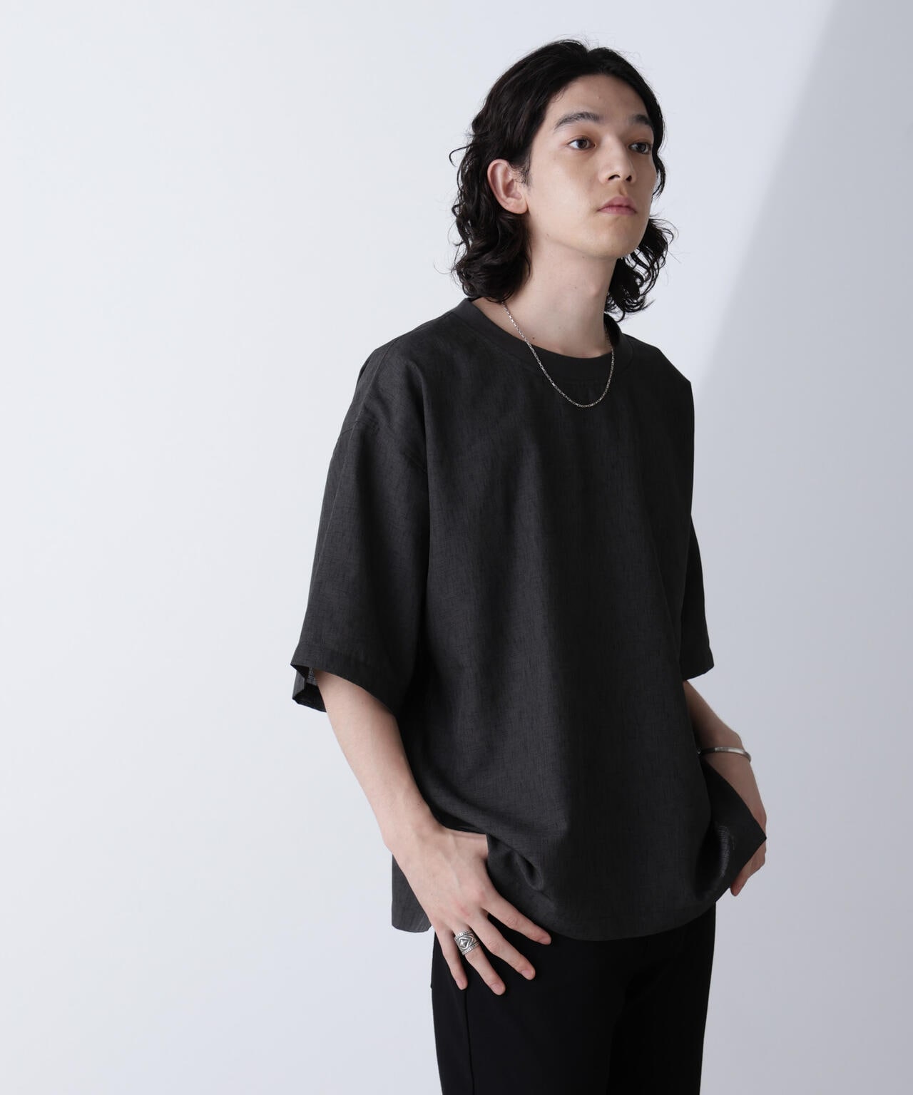 テックリネン布帛Tシャツ 半袖(セットアップ可) 6724224230