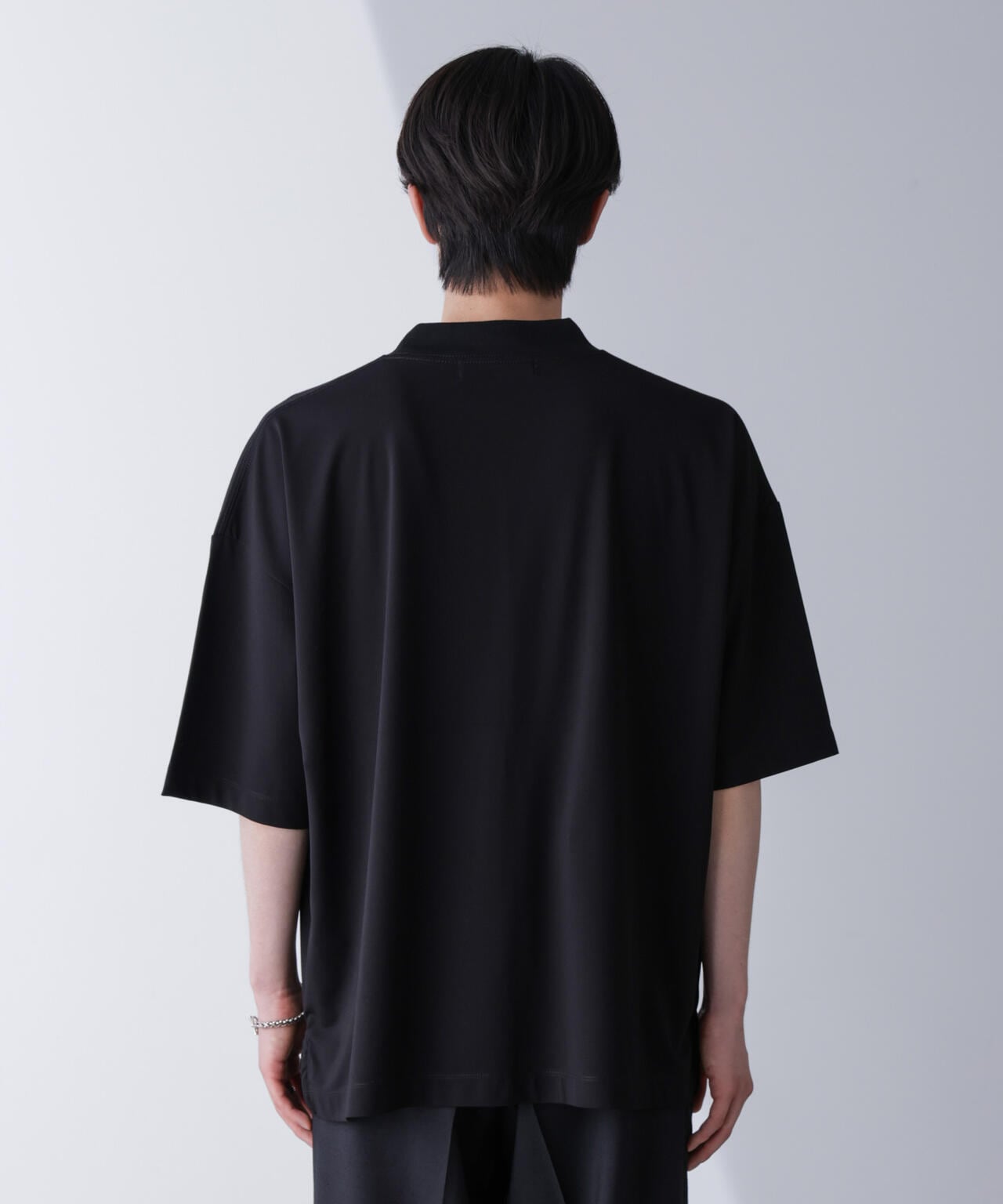 WEB限定/モックネックワイドシルエットTシャツ 半袖 6724224219