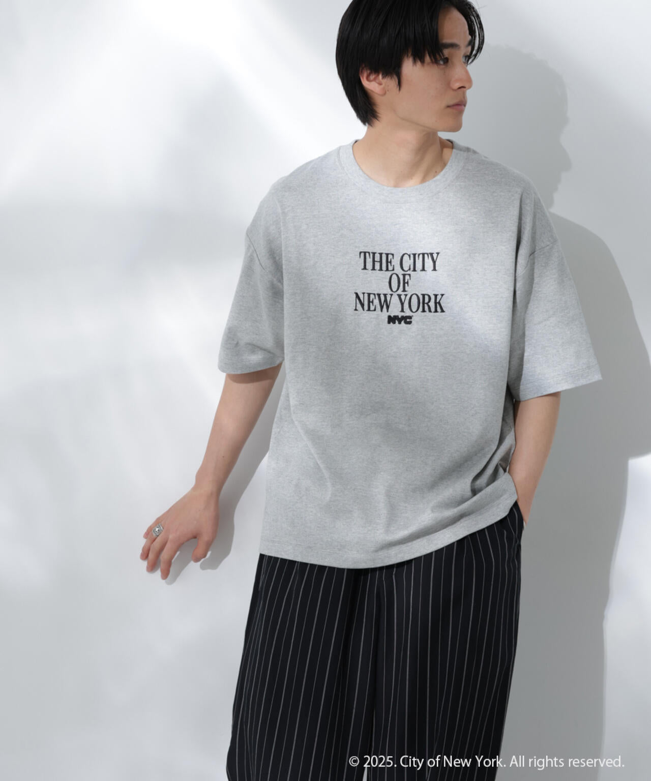 Anti Soaked(R)×NYC ロゴ刺繍 汗染み防止Tシャツ 6685124222