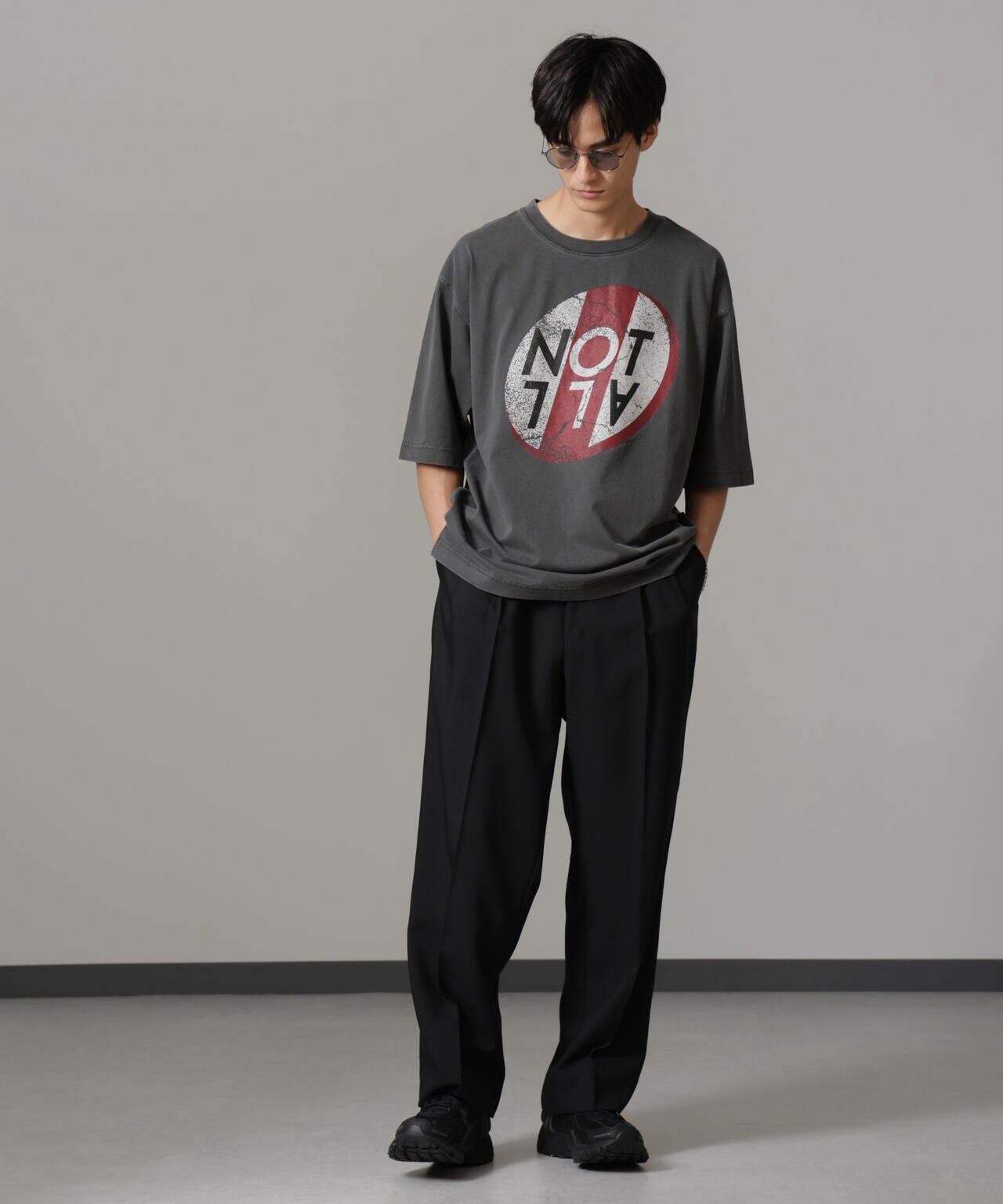 「NOT ALL」オーバーダイTシャツ 半袖 6724224227