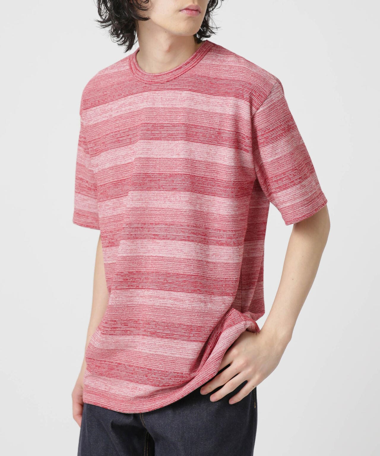 LB.03/メランジボーダークルーネックTシャツ 6683124232