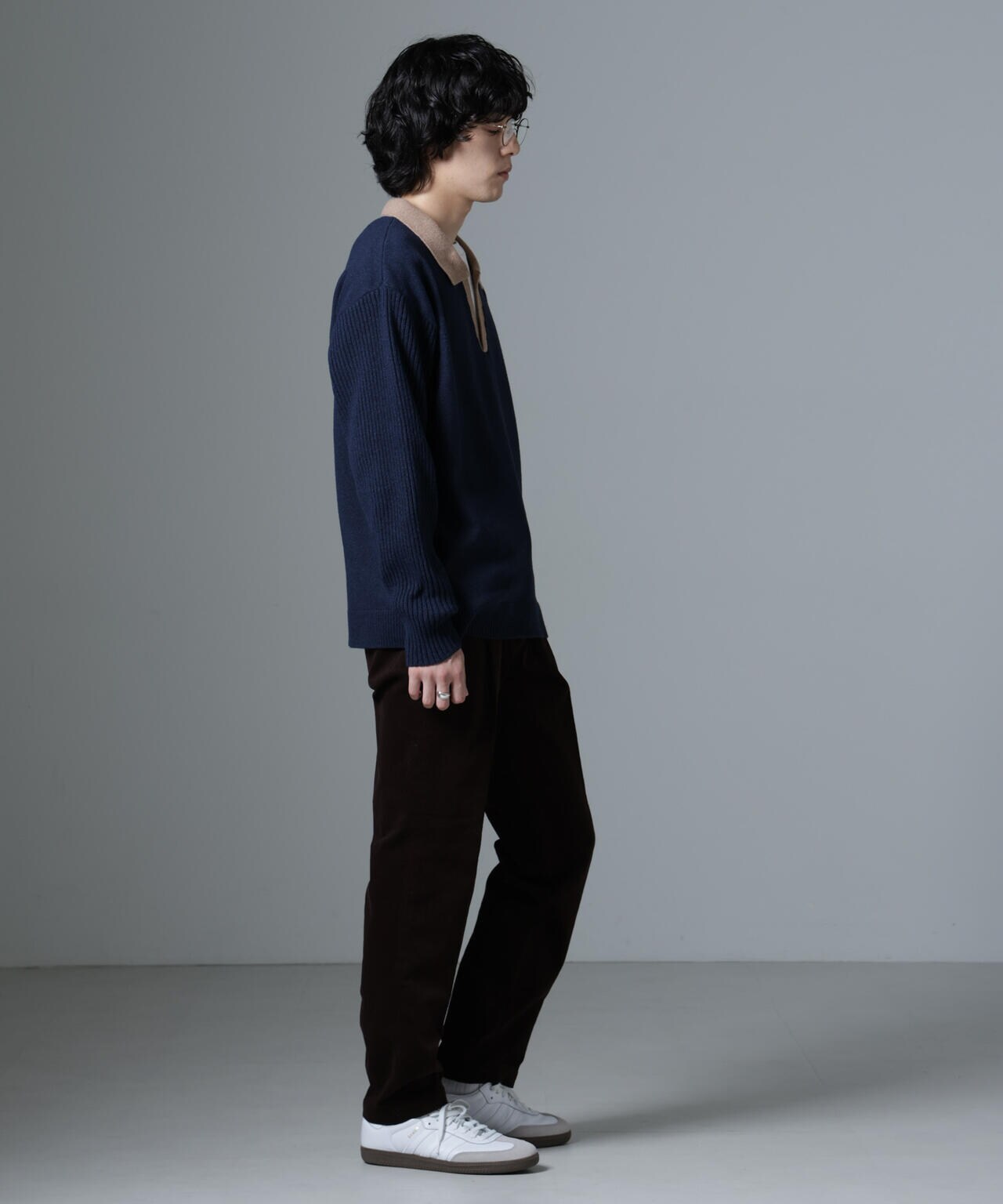 WEB限定/バイカラースキッパーニット 6724222229