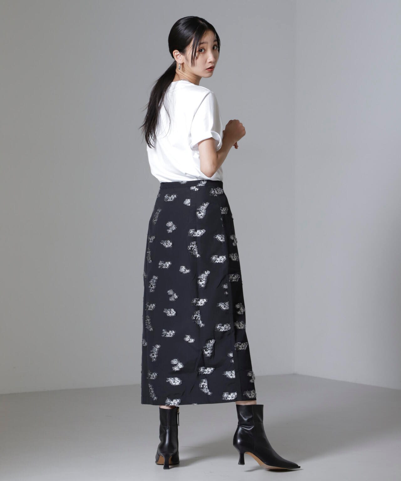 Baum und Pferdgarten/Flower Jacquard スカート(セットアップ可) 6714230013