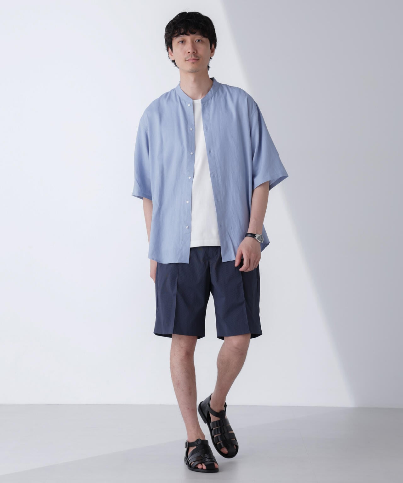 「N SHORTS」ショーツ ライトナイロンピンストライプ 6684128206
