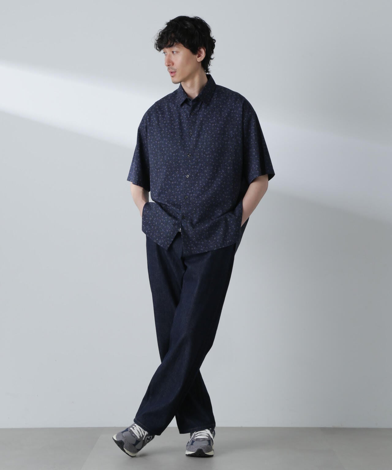 小花柄レギュラーシャツ 半袖 6724121230