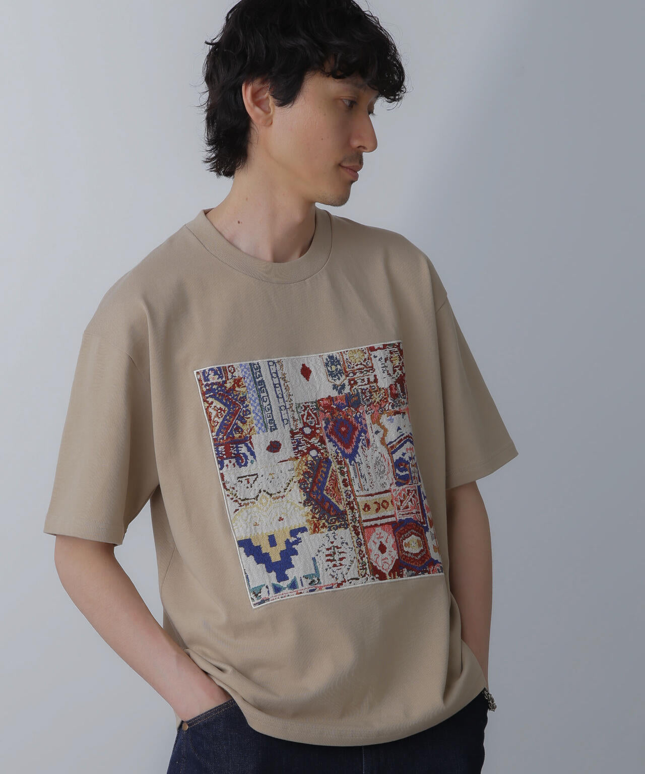フレームアートワイドTシャツ 半袖 6724124228