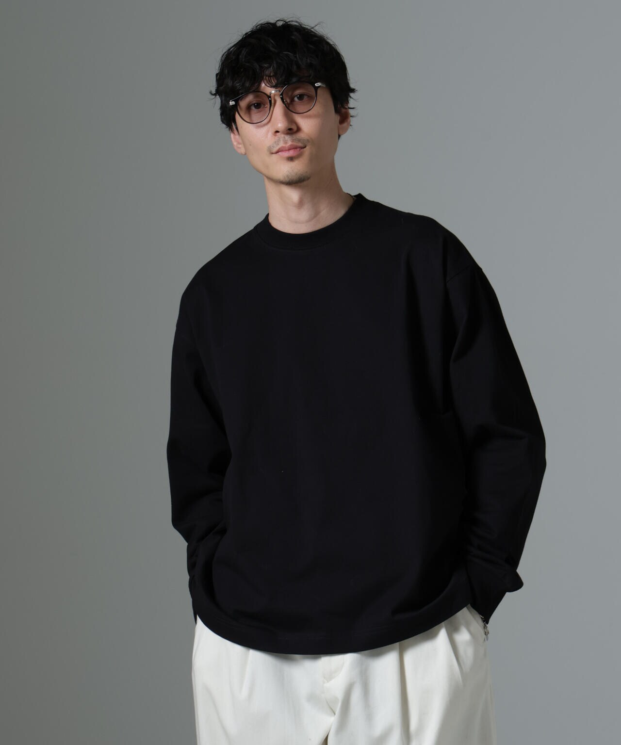 ビッグシルエットワンポイントTシャツ 長袖 6725123204