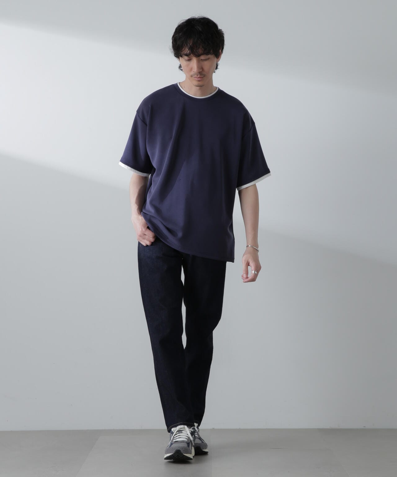 バックステッチリラックスダンボールTシャツ 半袖 6724124240