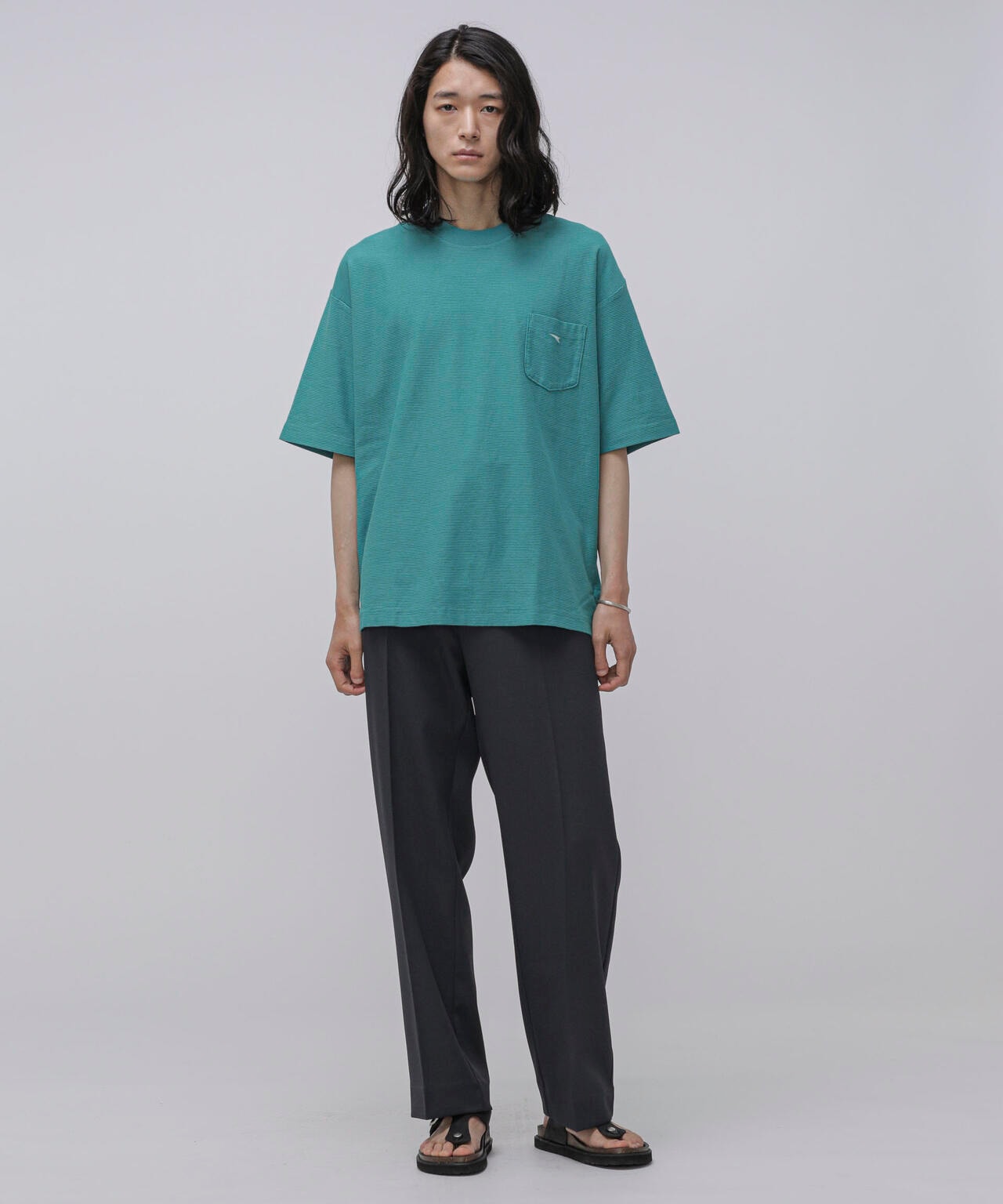 LB.04/タックボーダーポケットTシャツ 6723124264