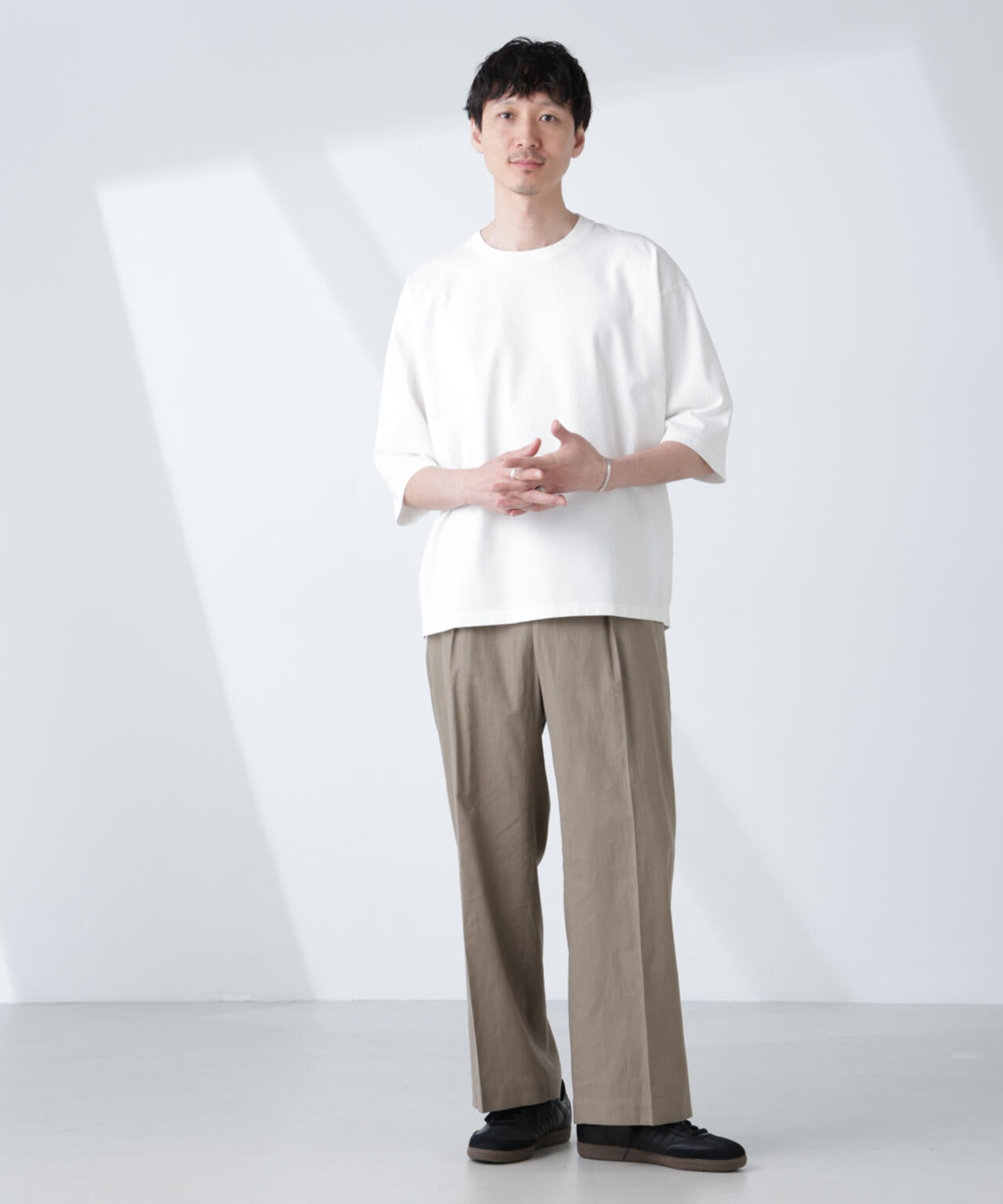 ルーズフィットワイドスリーブTシャツ 7分袖 6725124224