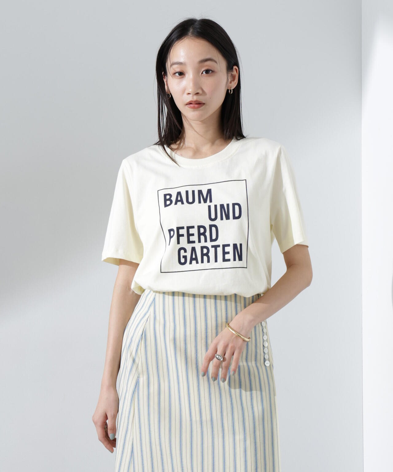 BAUM UND PFERDGARTEN/Organic Cotton Jersey ロゴTシャツ 6715124002