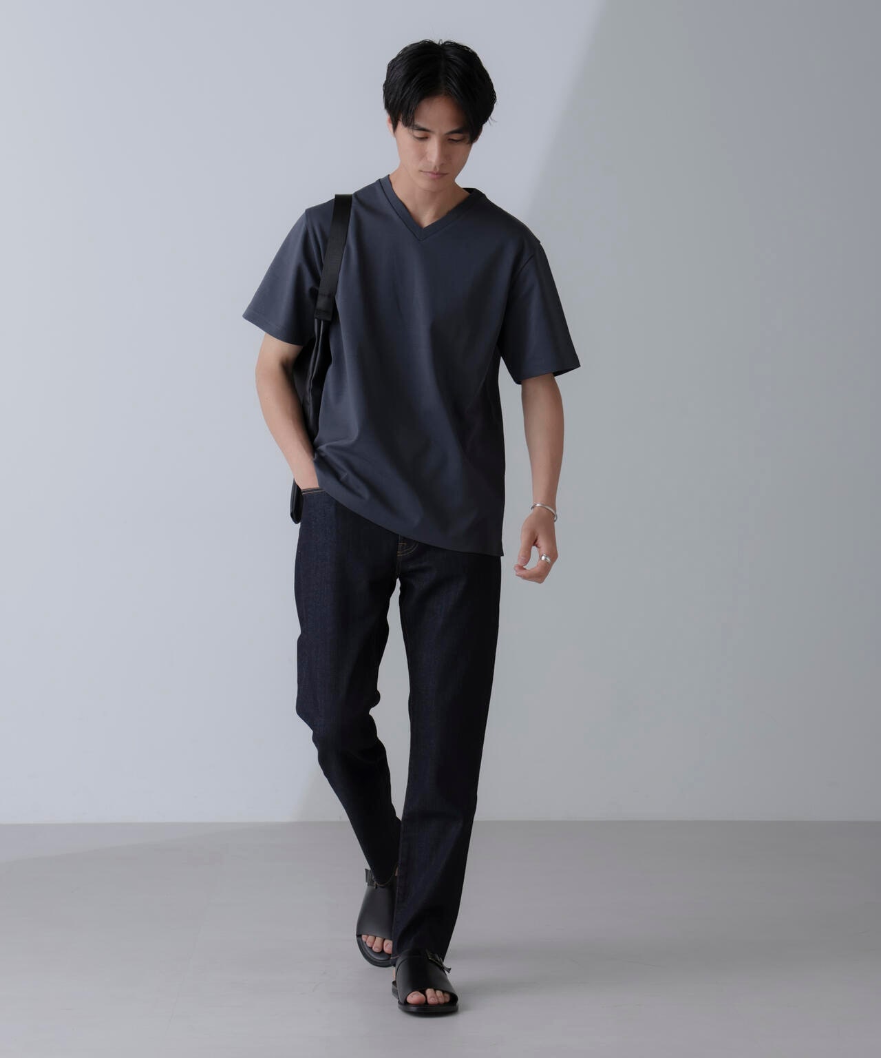 ダブルスムースVネックTシャツ 半袖 6724124232