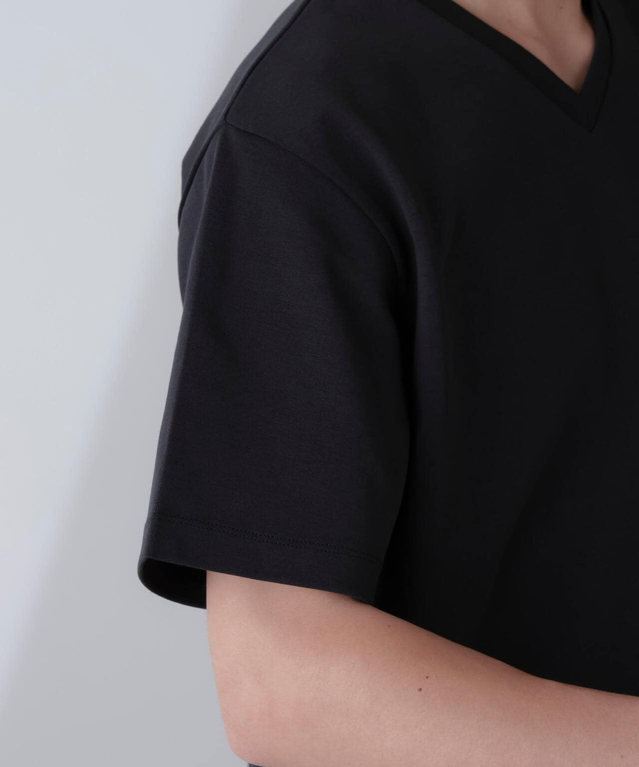 ダブルスムースVネックTシャツ 半袖 6724124232