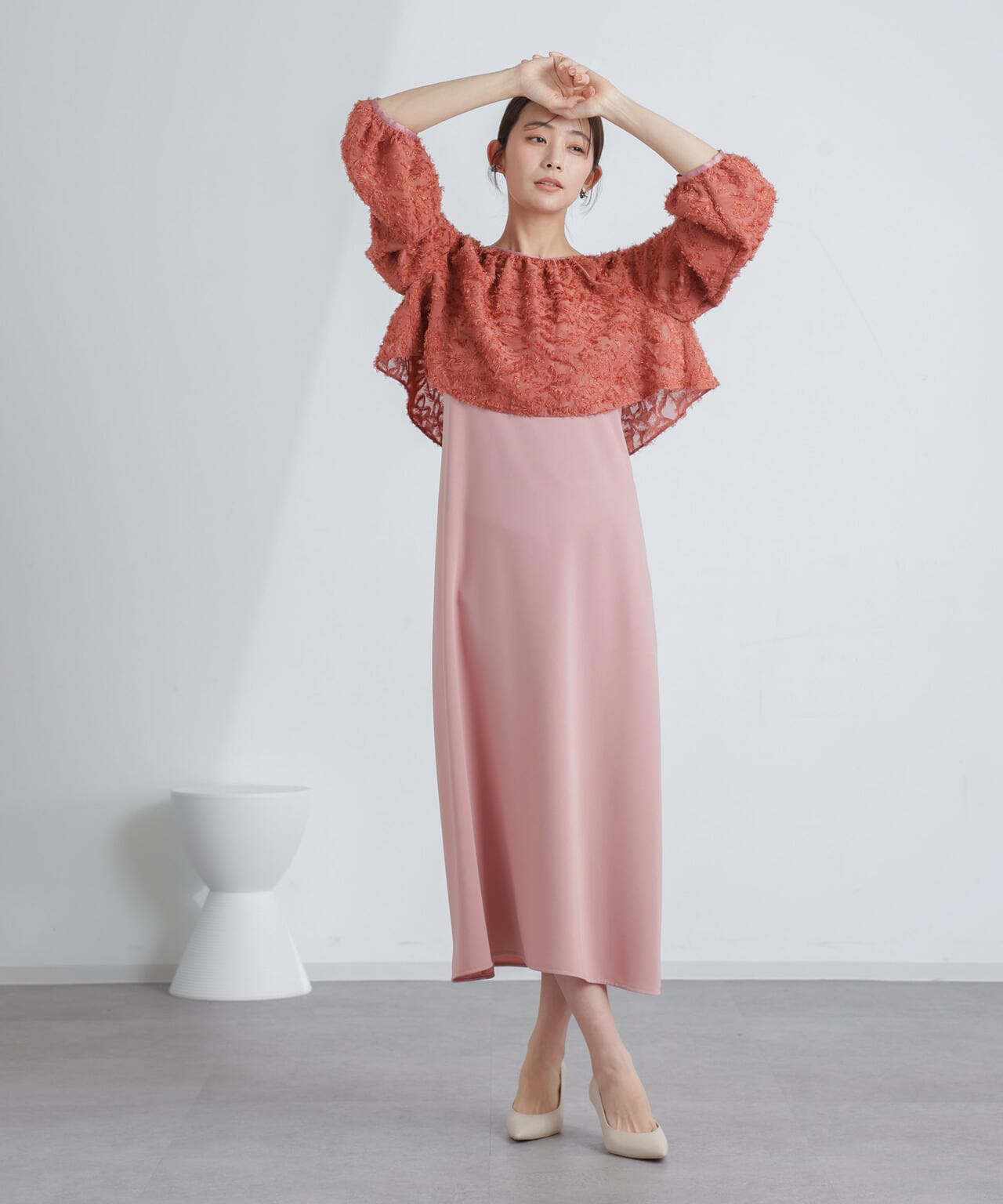 前後2WAYボレロ付きキャミワンピース 6694119309
