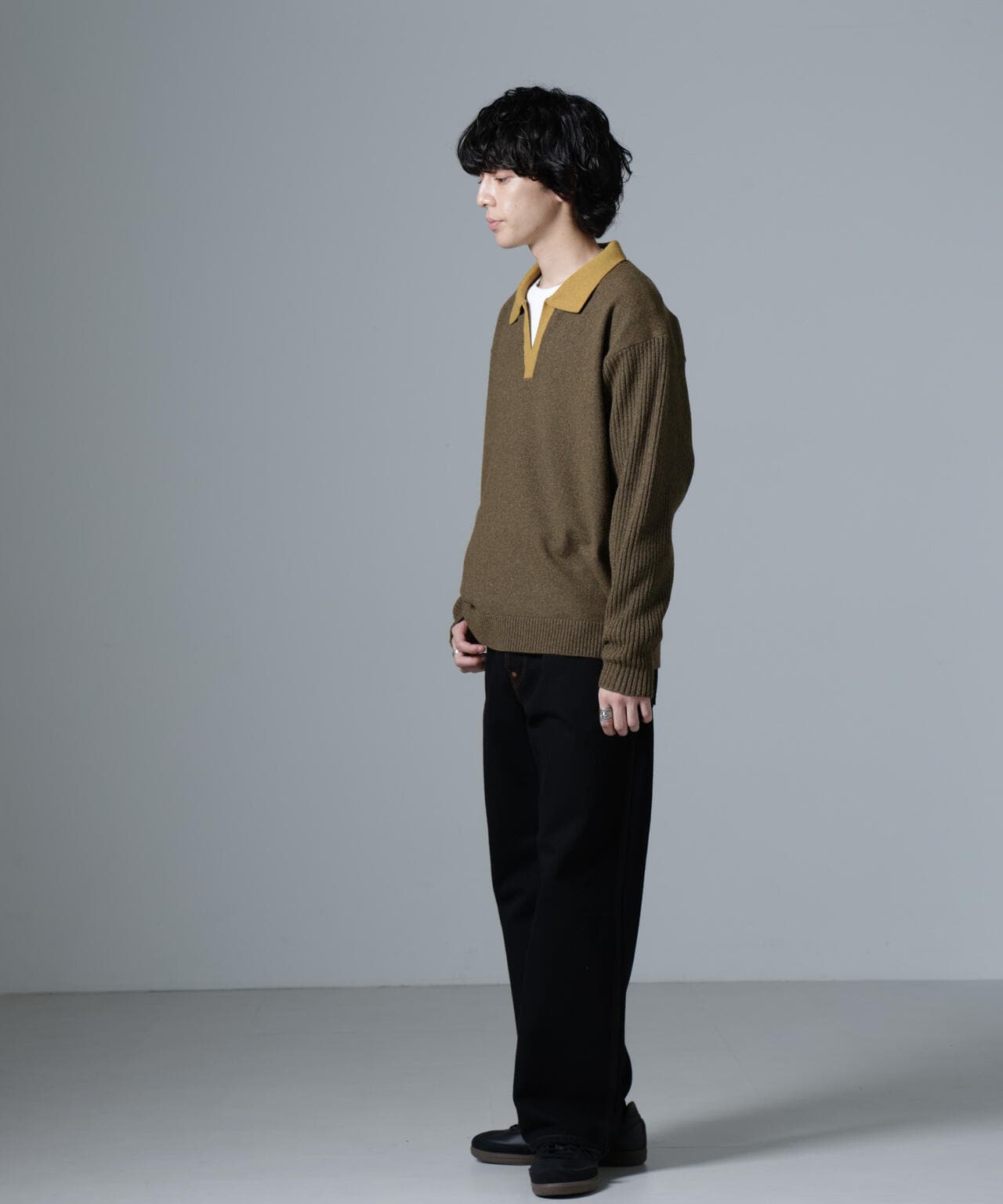 WEB限定/バイカラースキッパーニット 6724222229