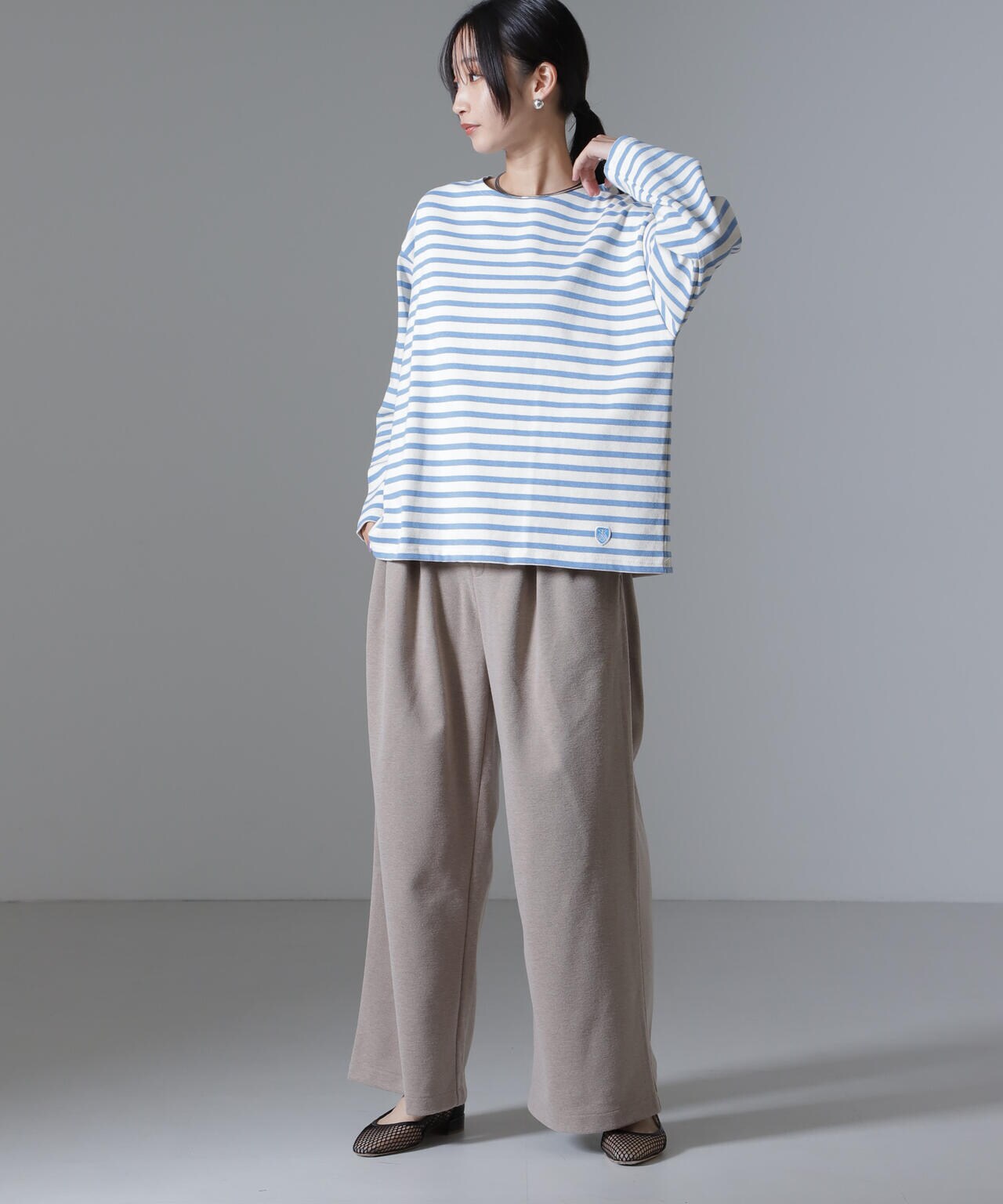 起毛カットタックワイドパンツ 6734227305