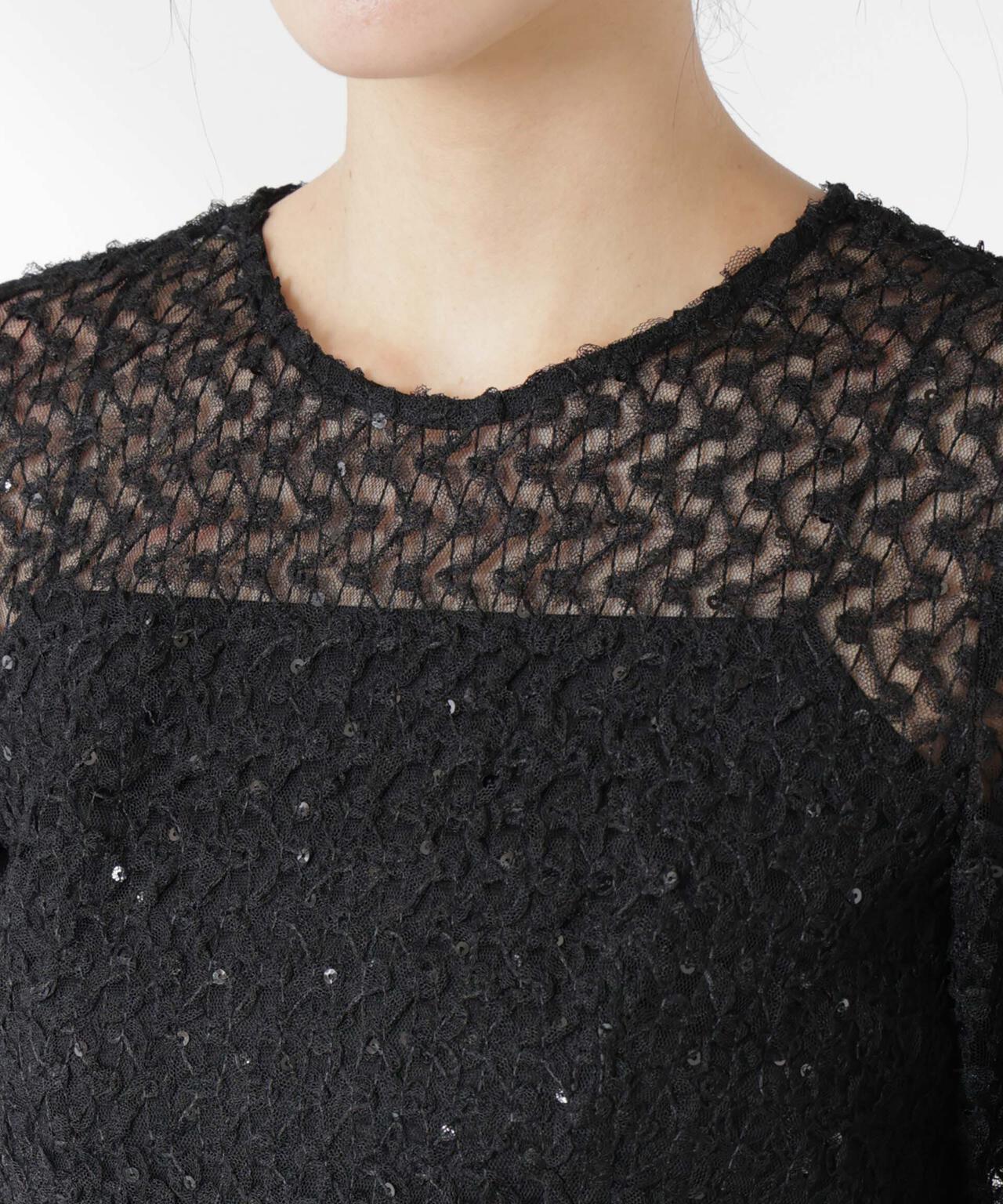 kaene/スパンコールレースドレス 6715119065