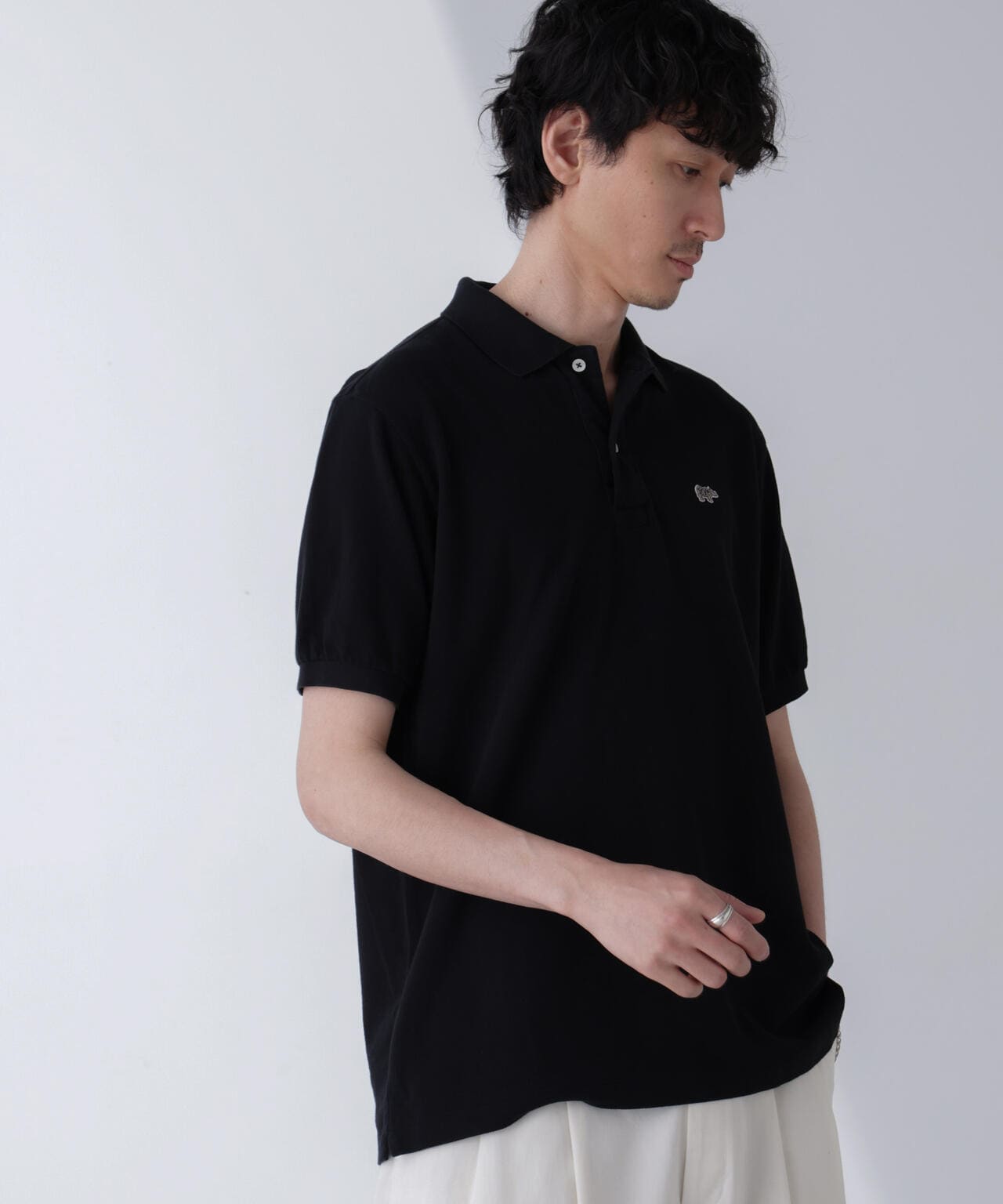 SCYE/Cotton Pique Henley Neck Shirt 6704124017