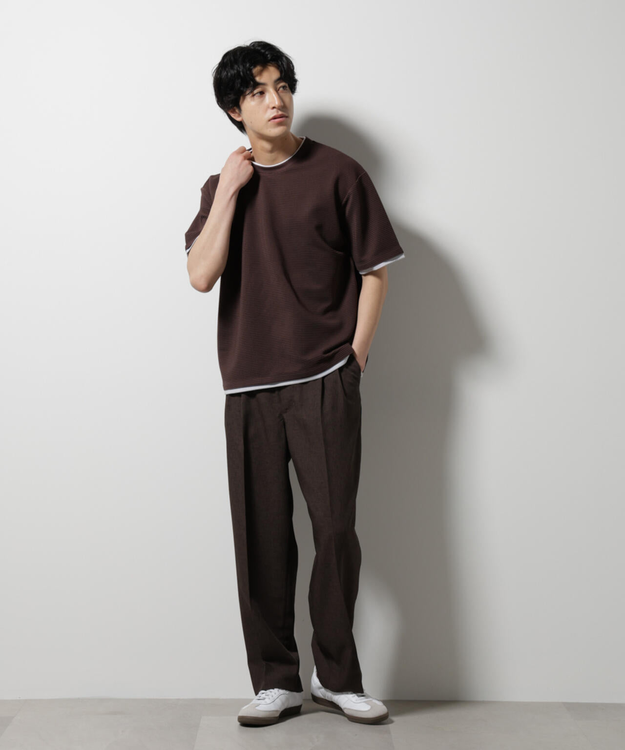 ガーターフェイクレイヤードTシャツ 半袖 6725124236