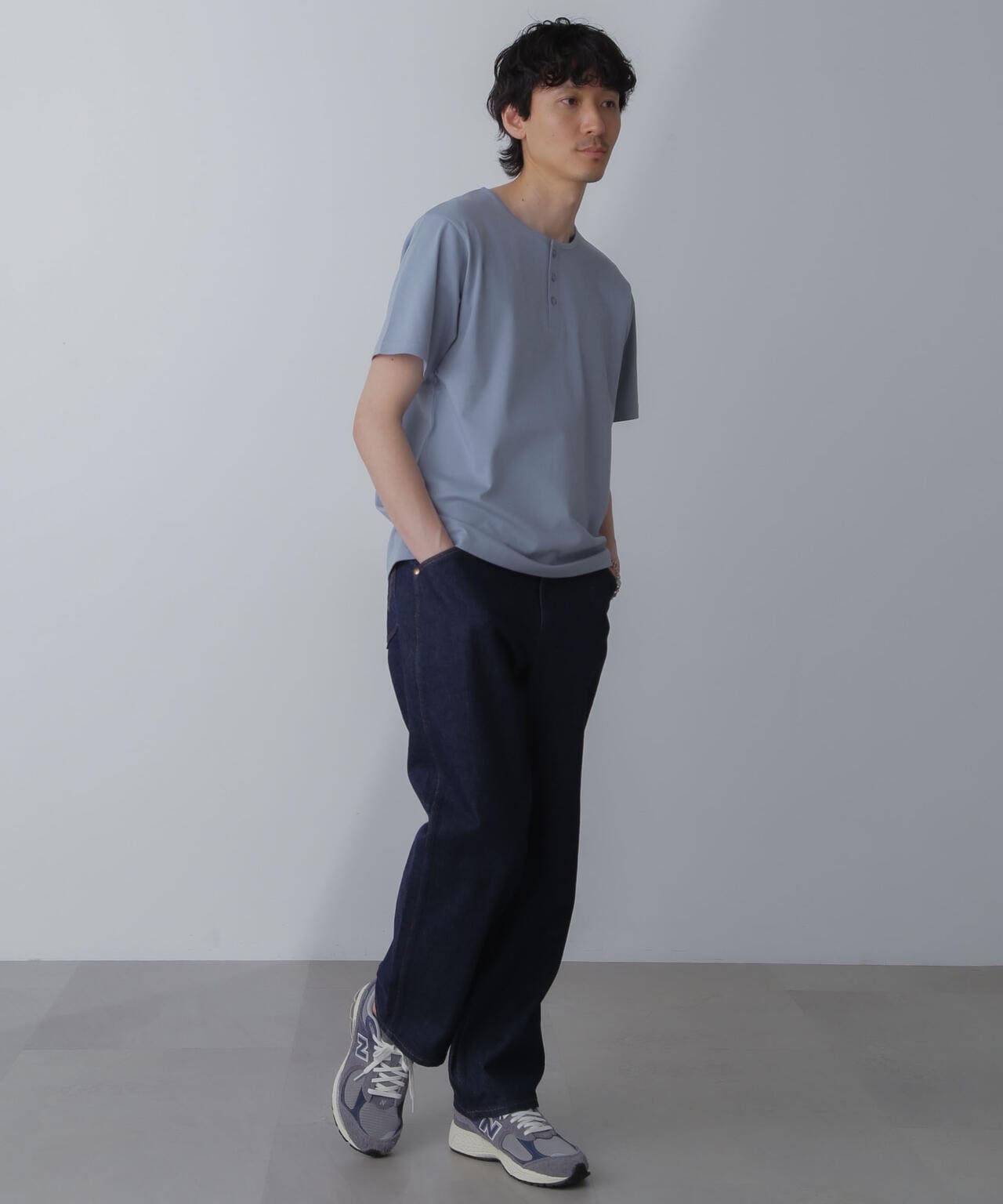 WEB限定/アンチスメル ヘンリーネックTシャツ 半袖 6724124227