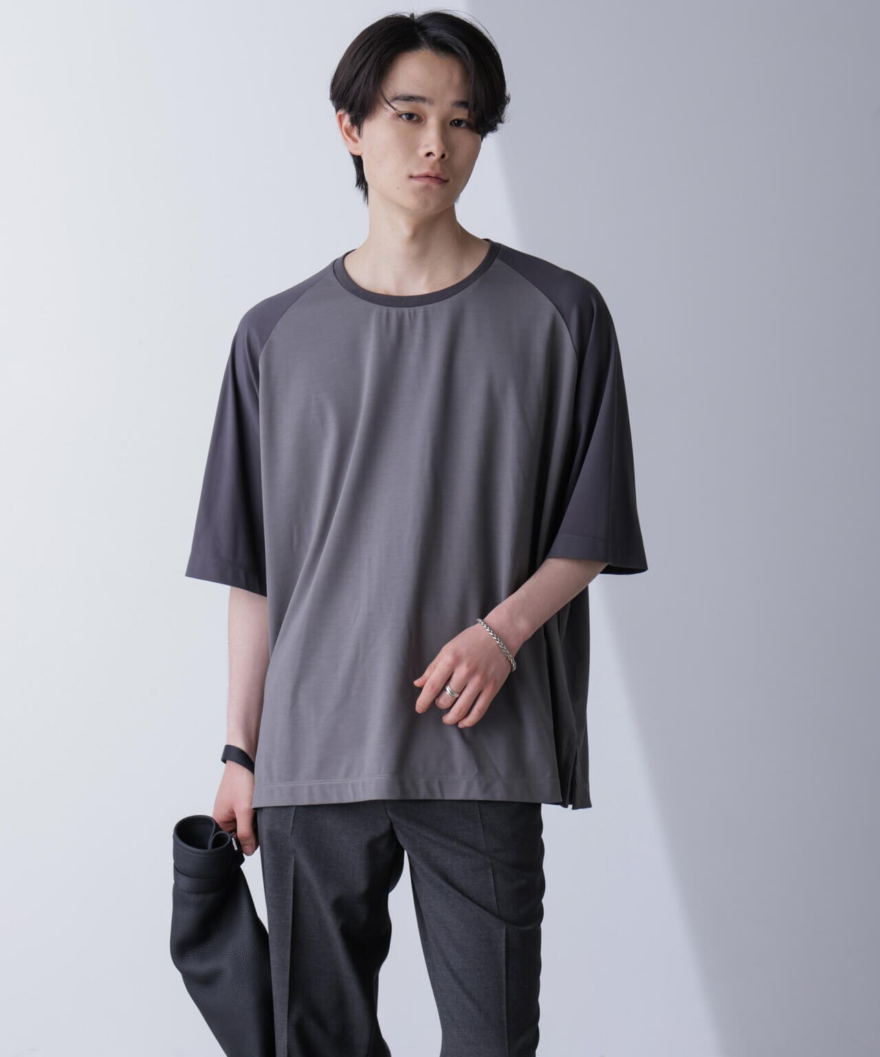 WEB限定/ワイドシルエットラグランTシャツ 半袖 6724224207