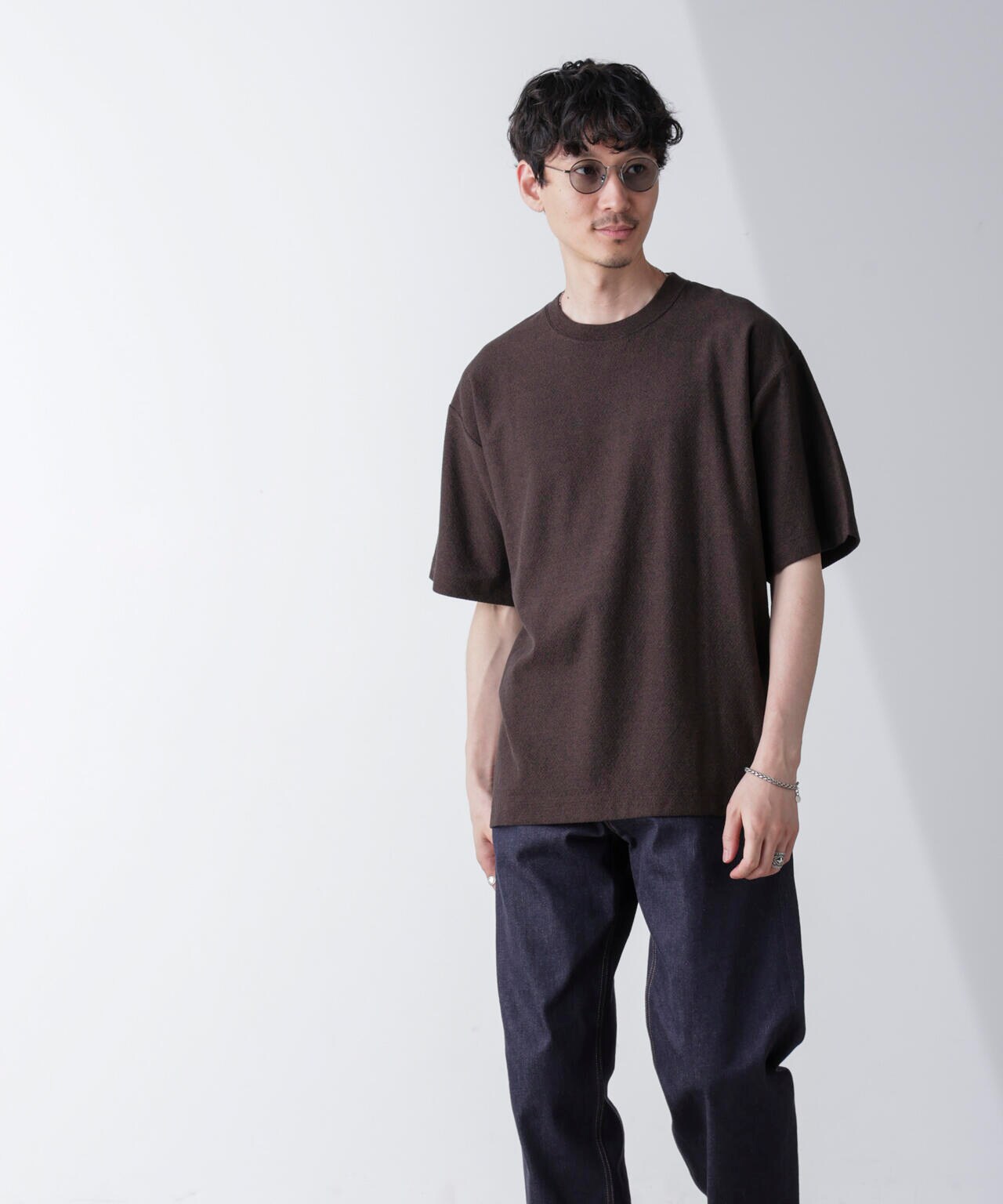 カットジョーゼットクルーネックTシャツ 6684224211