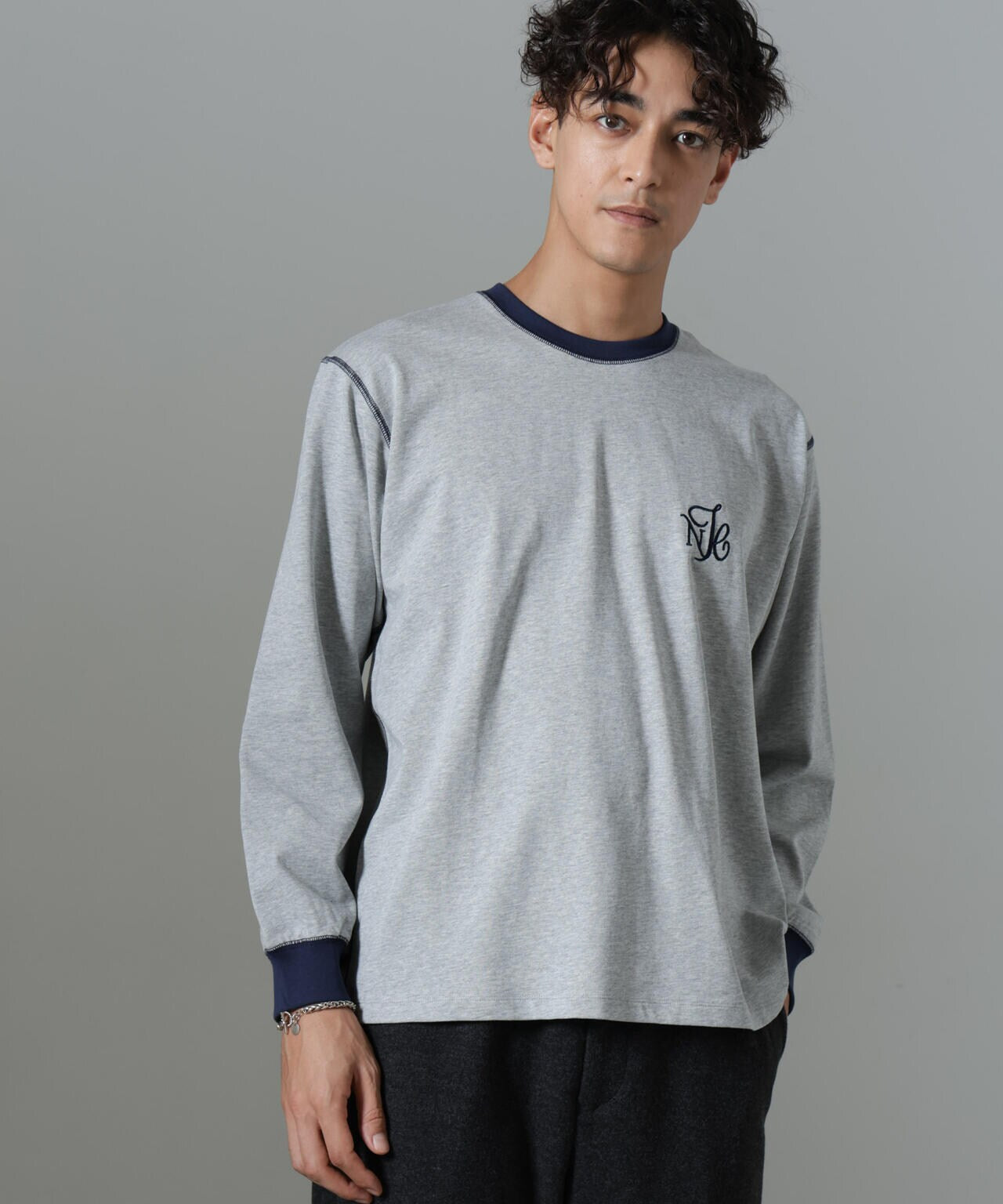 「NJ/CLUB」PARKSTOCK ロゴ刺繍ロングスリーブTシャツ 6684223229