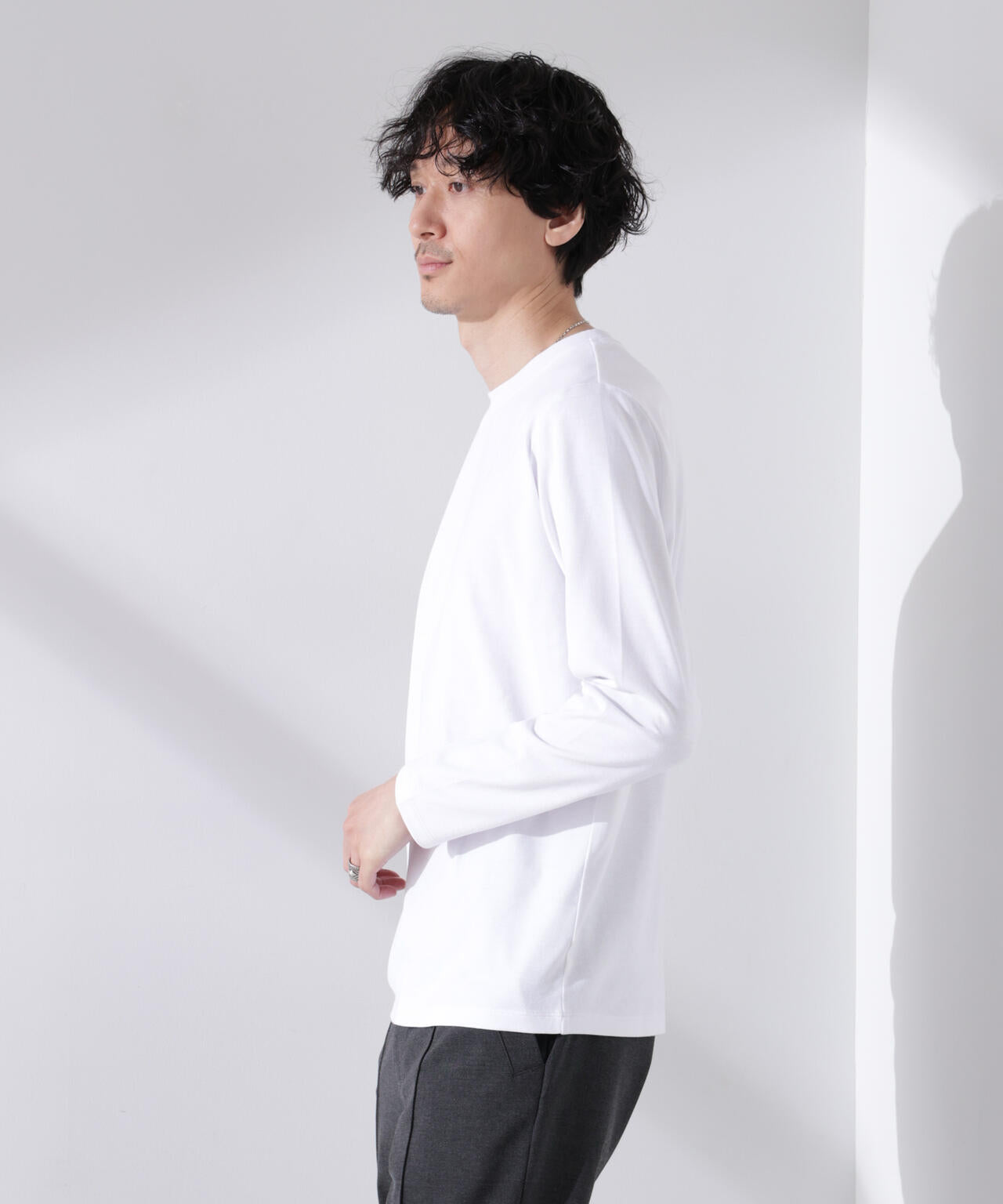 【大人気シリーズ】Anti Soaked(R)汗染み防止 クルーネックTシャツ 長袖 6685123201