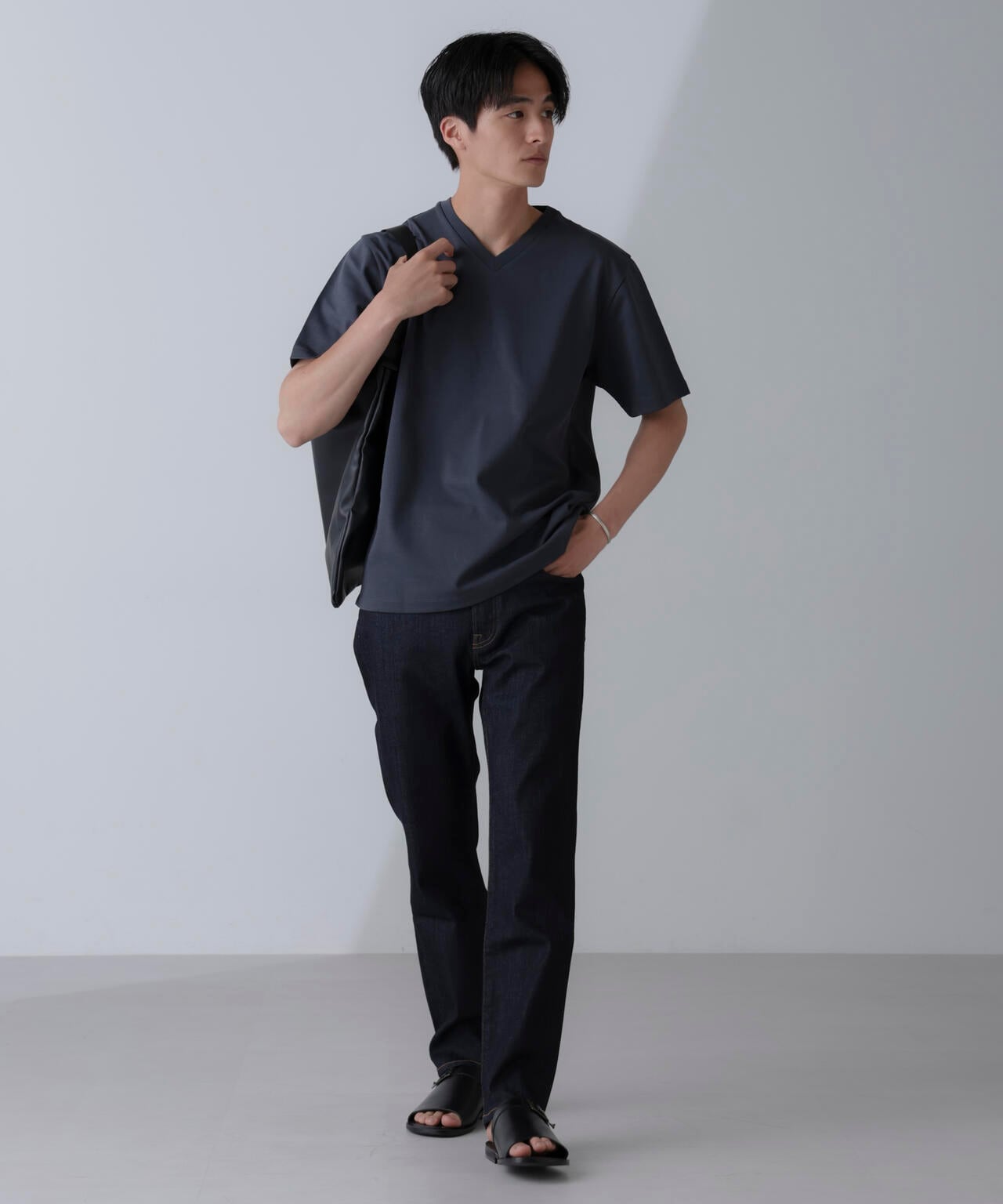 ダブルスムースVネックTシャツ 半袖 6724124232