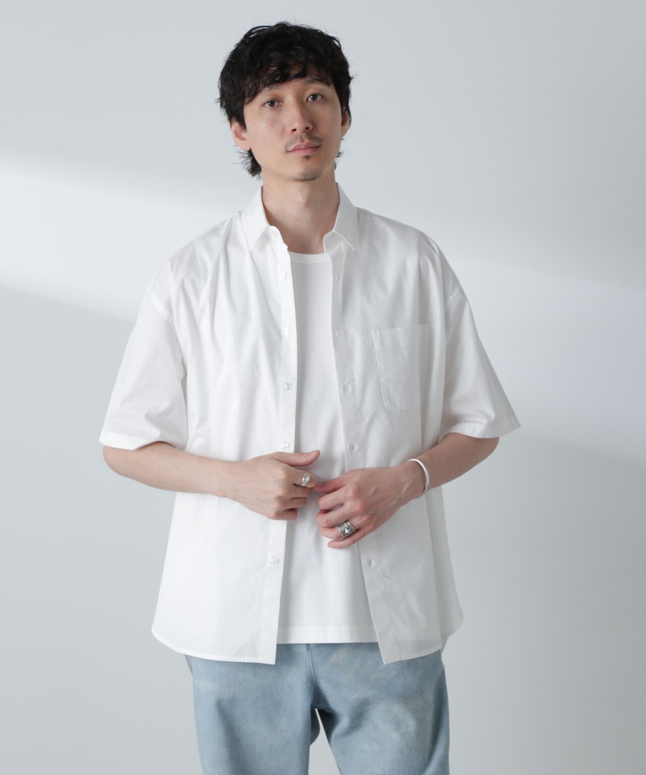 BIGシャンブレーシャツ 半袖 6724221215