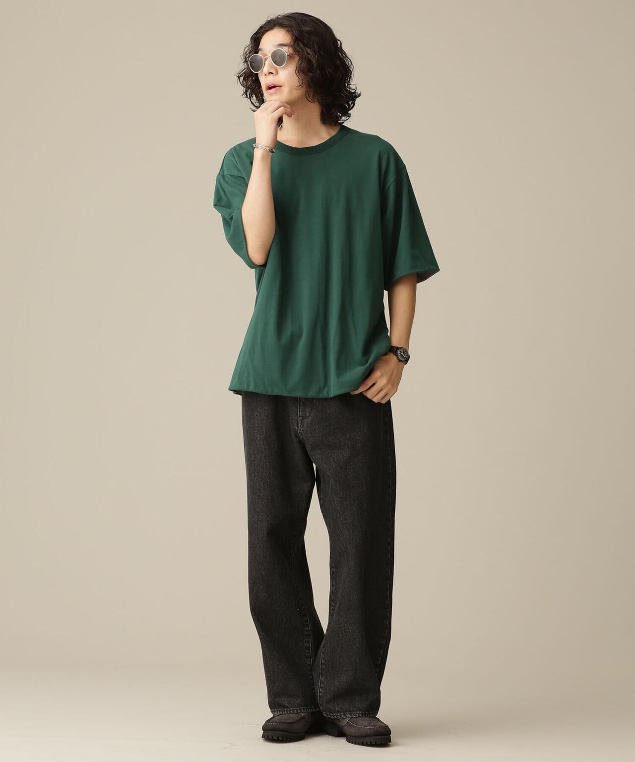 LB.03/リバーシブルクルーネックTシャツ 6682224205