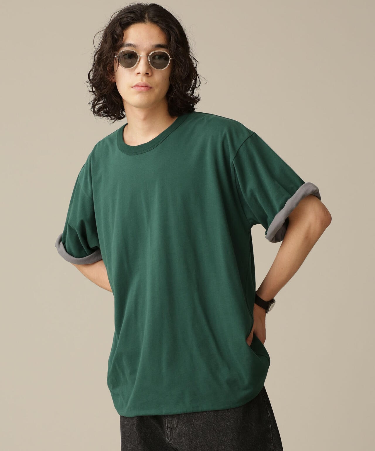 LB.03/リバーシブルクルーネックTシャツ 6682224205