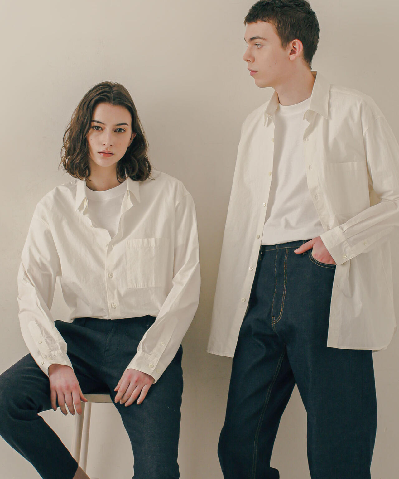 LB.03/「ESSENTIAL LINE」デタッチャブルカラーシャツ 6683120214