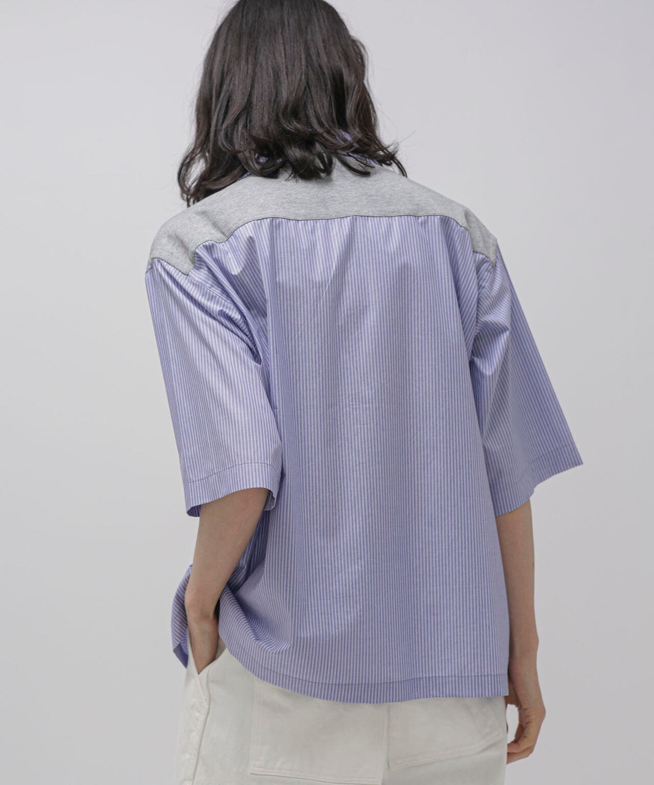 LB.03/カットコンビオープンカラーシャツ 6683121219