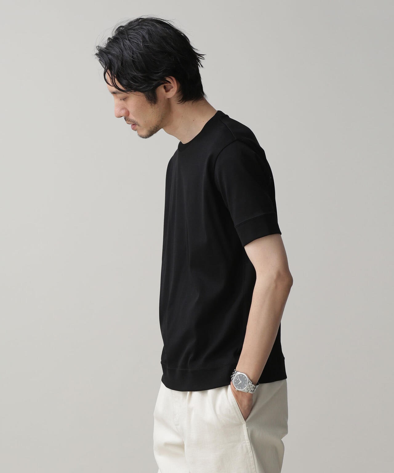 LB.03/「FORMAL JERSEY」クルーネックカットソー半袖 6683124215