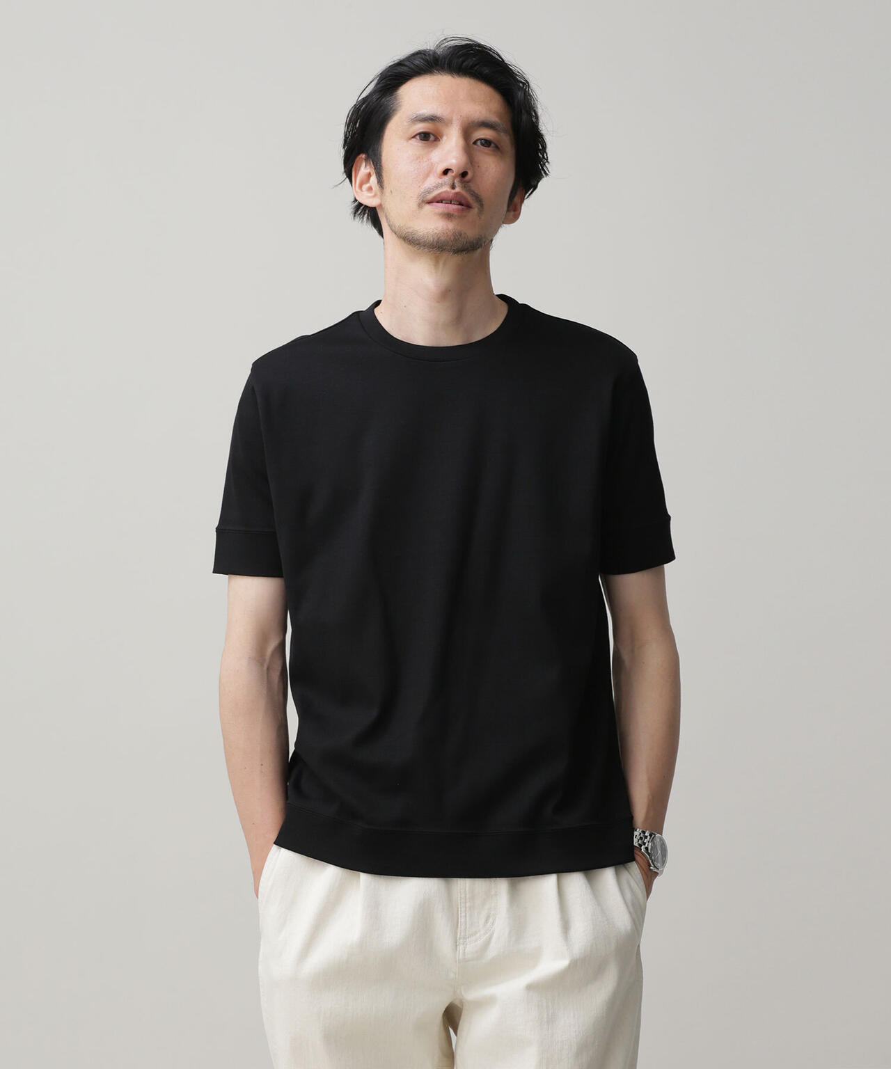 LB.03/「FORMAL JERSEY」クルーネックカットソー半袖 6683124215