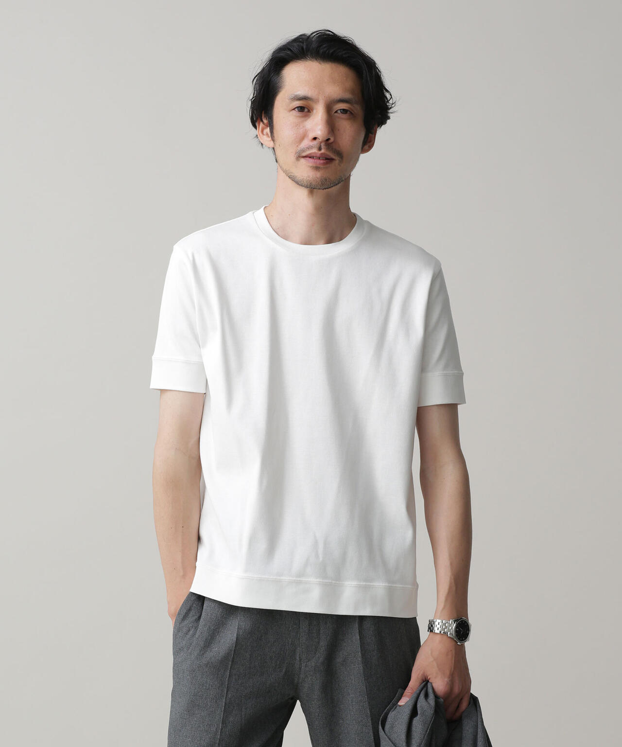 LB.03/「FORMAL JERSEY」クルーネックカットソー半袖 6683124215