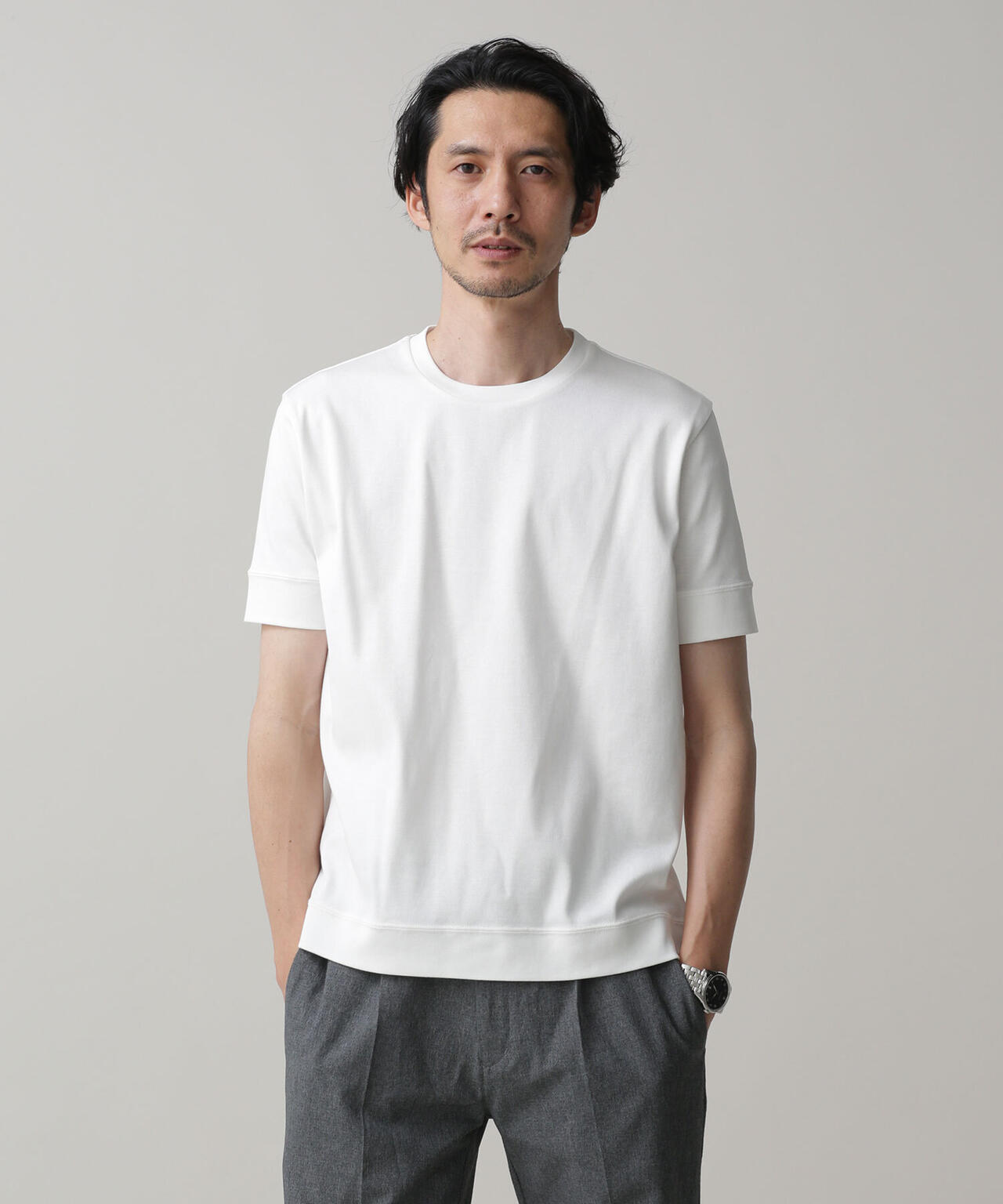 LB.03/「FORMAL JERSEY」クルーネックカットソー半袖 6683124215